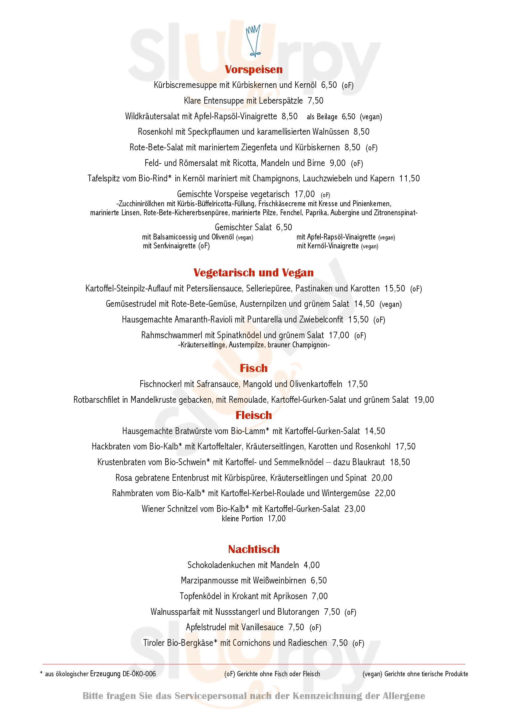 Engelbecken Speisewirtschaft Berlin Menu - 1