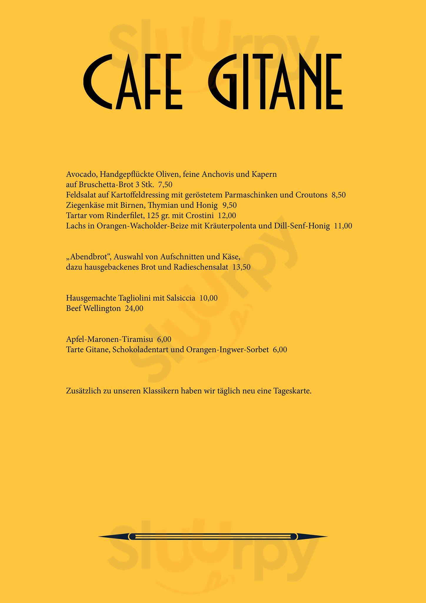 Café Gitane Hamburg Menu - 1