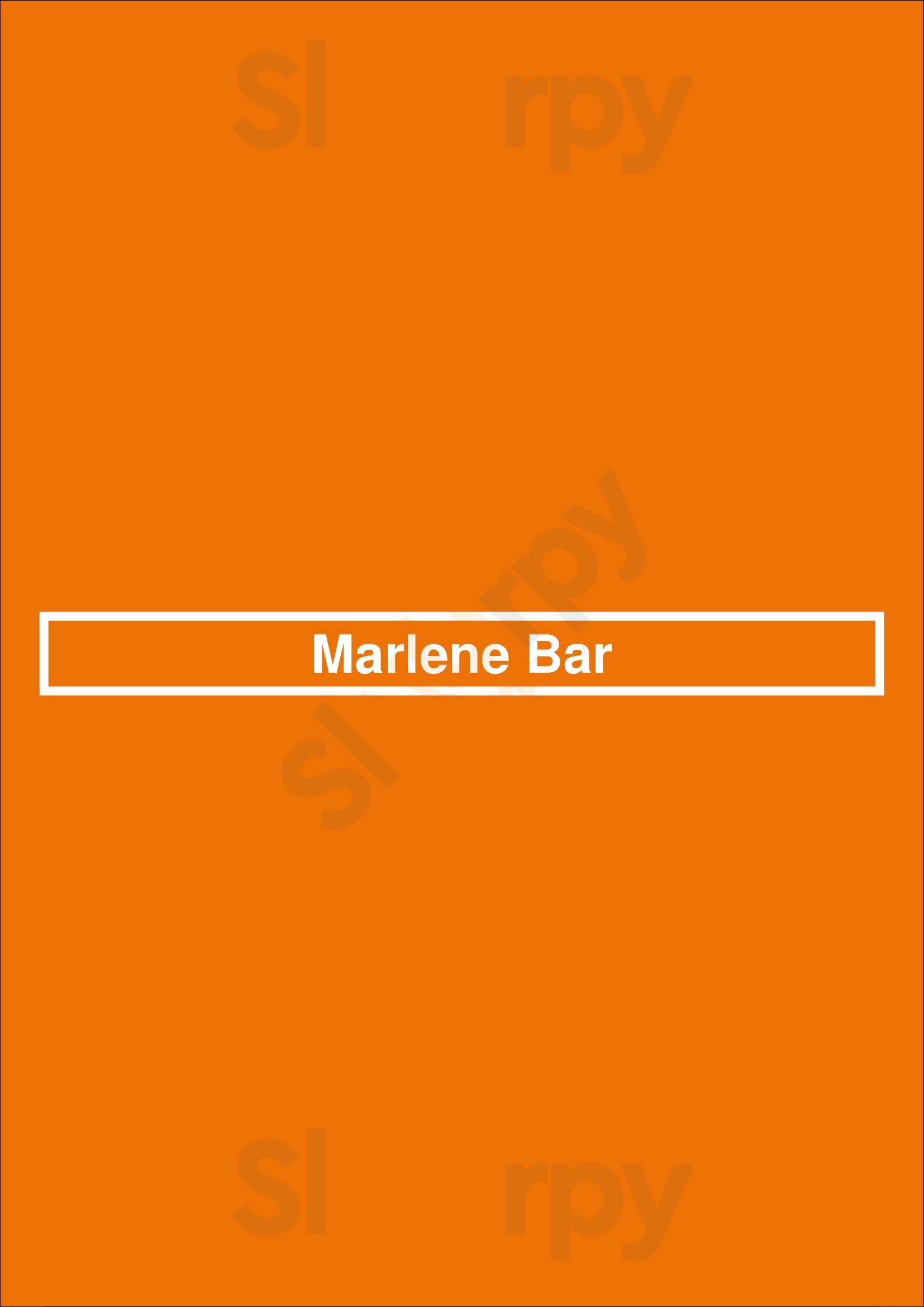 Marlene Bar Berlin Menu - 1