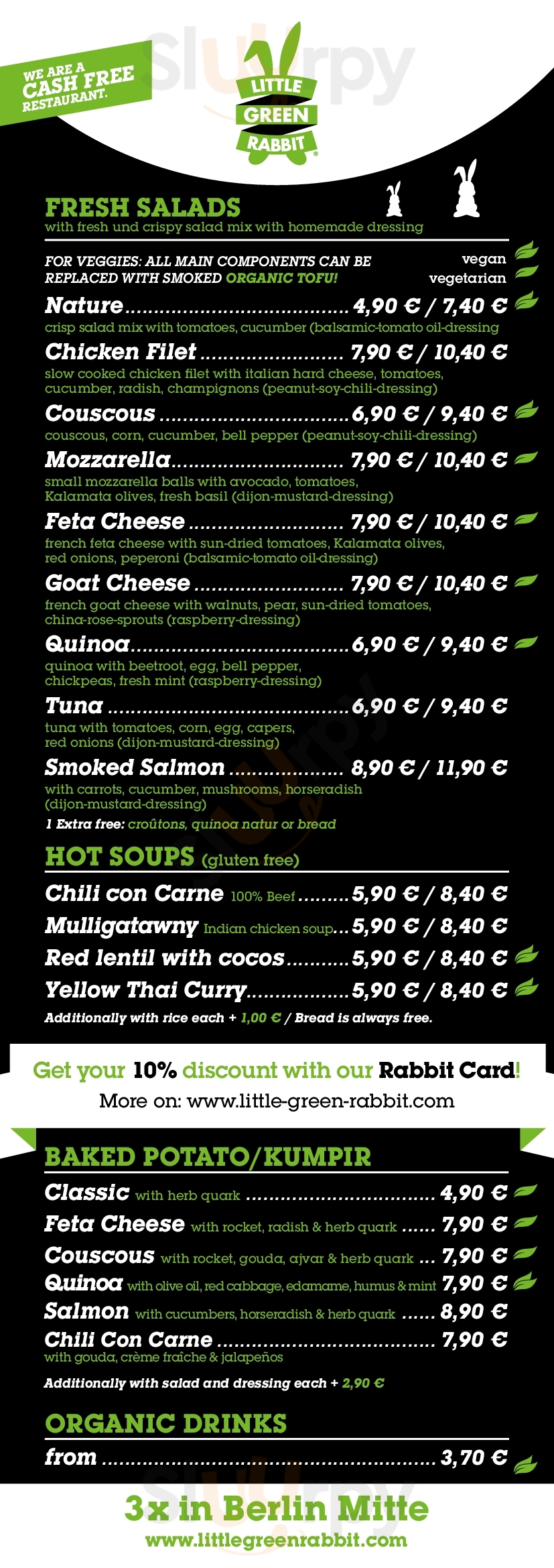 Little Green Rabbit - Checkpoint Charlie Berlin Menu - 1