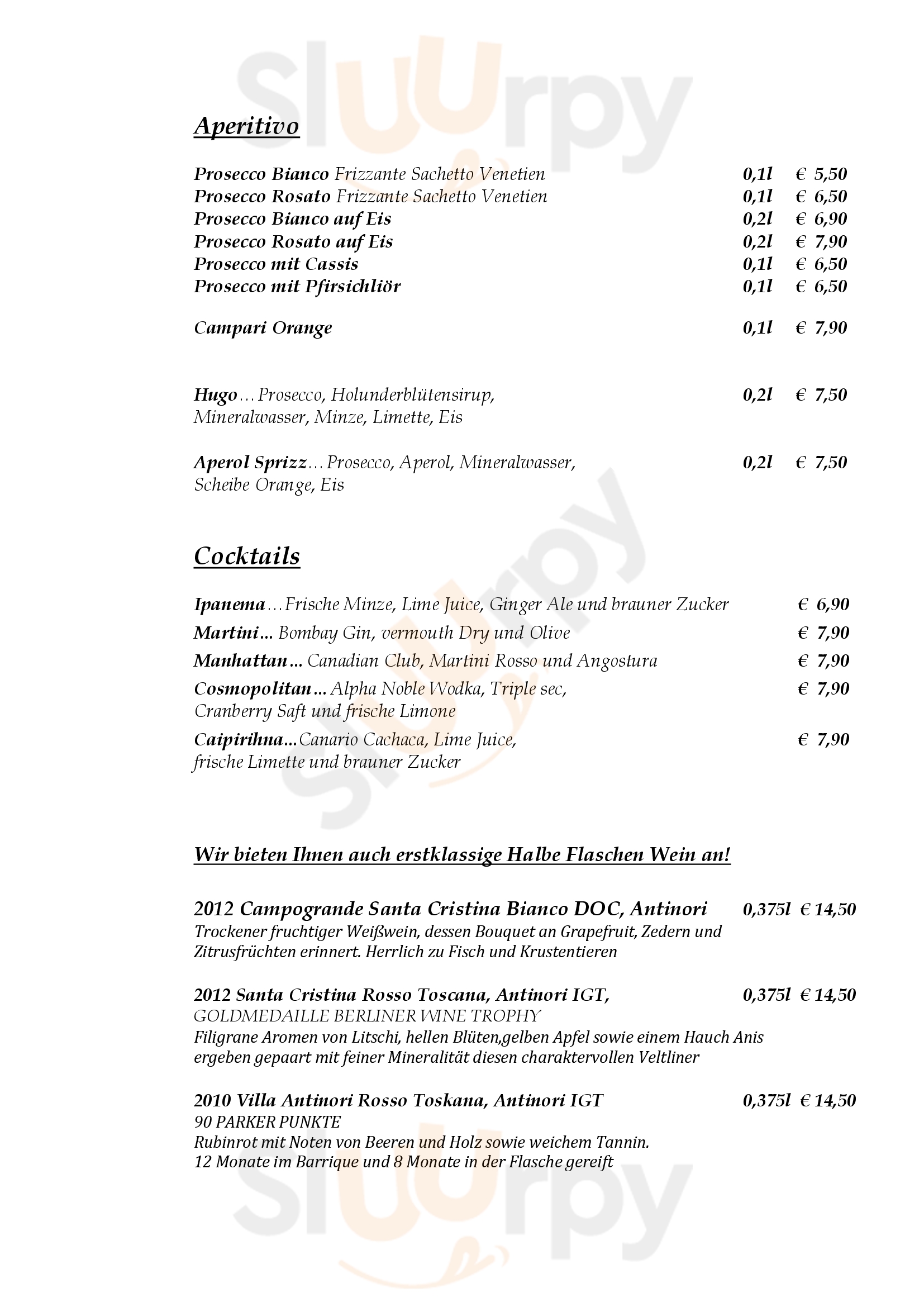 Ristorante Opera Hamburg Menu - 1