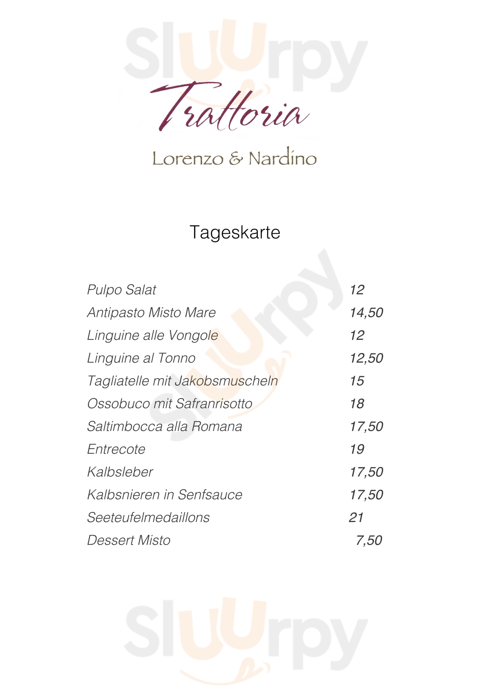 Trattoria Nardino Berlin Menu - 1