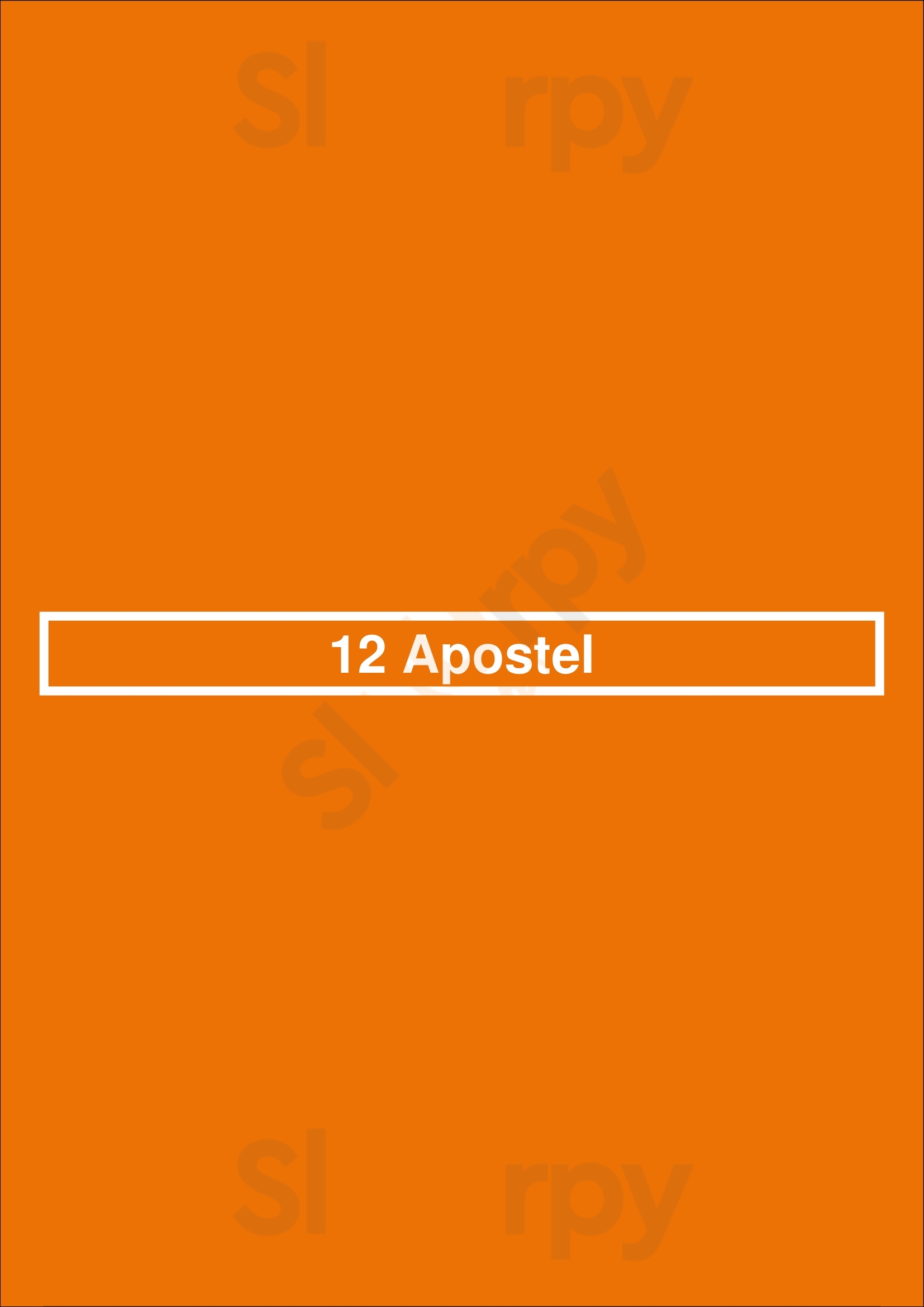 12 Apostoli Am Savignyplatz Berlin Menu - 1