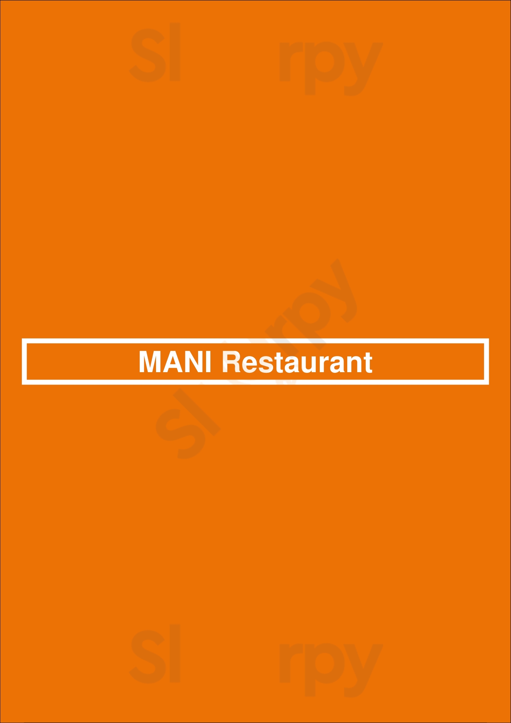 Mani Restaurant Berlin Menu - 1