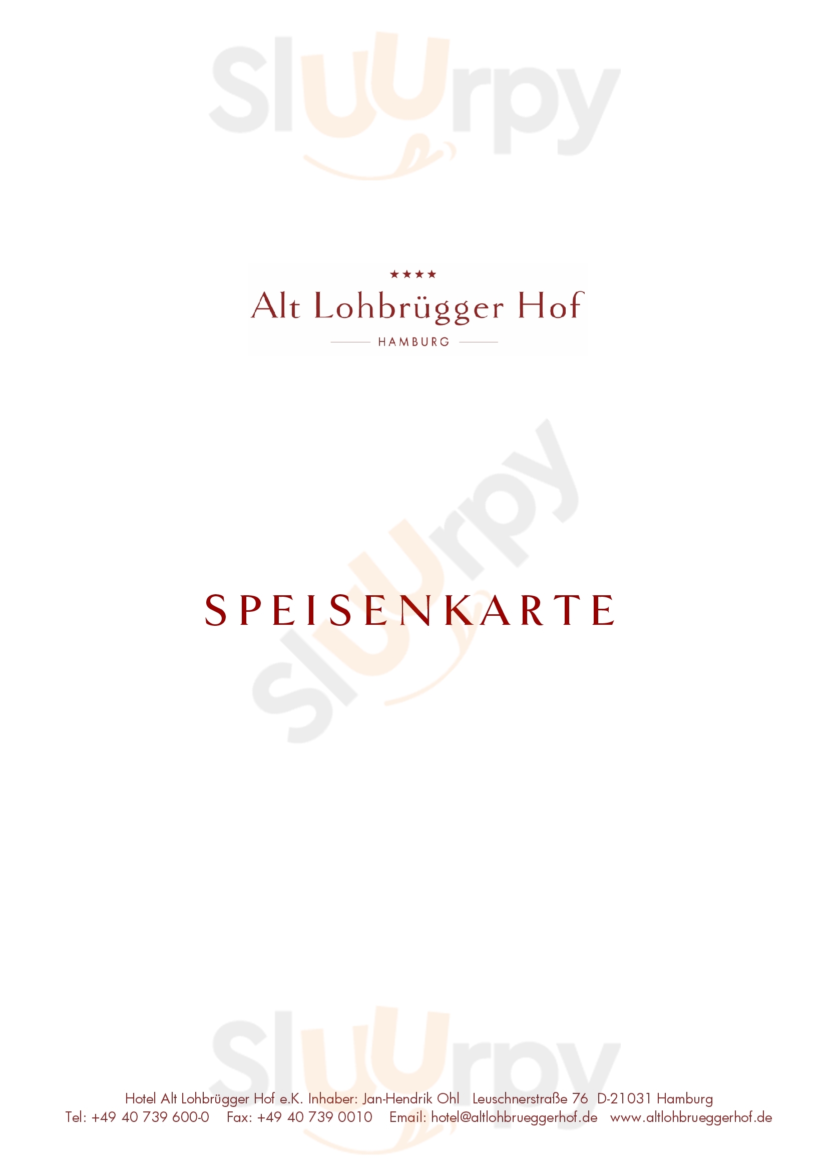 Alt Lohbrügger Hof Hamburg Menu - 1