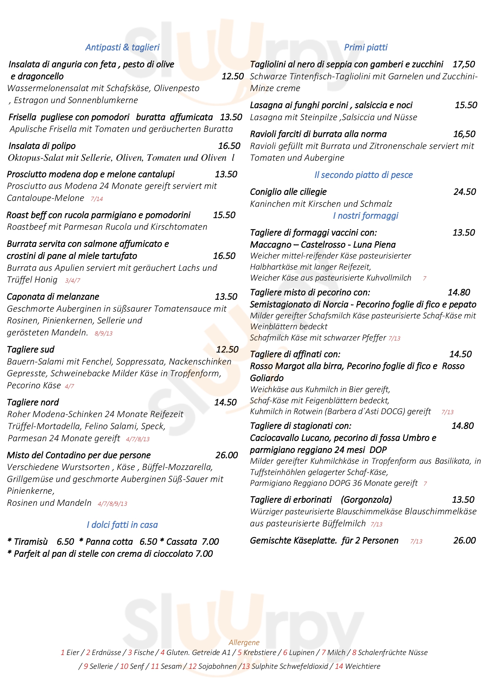 Al Contadino Sotte Le Stelle Berlin Menu - 1
