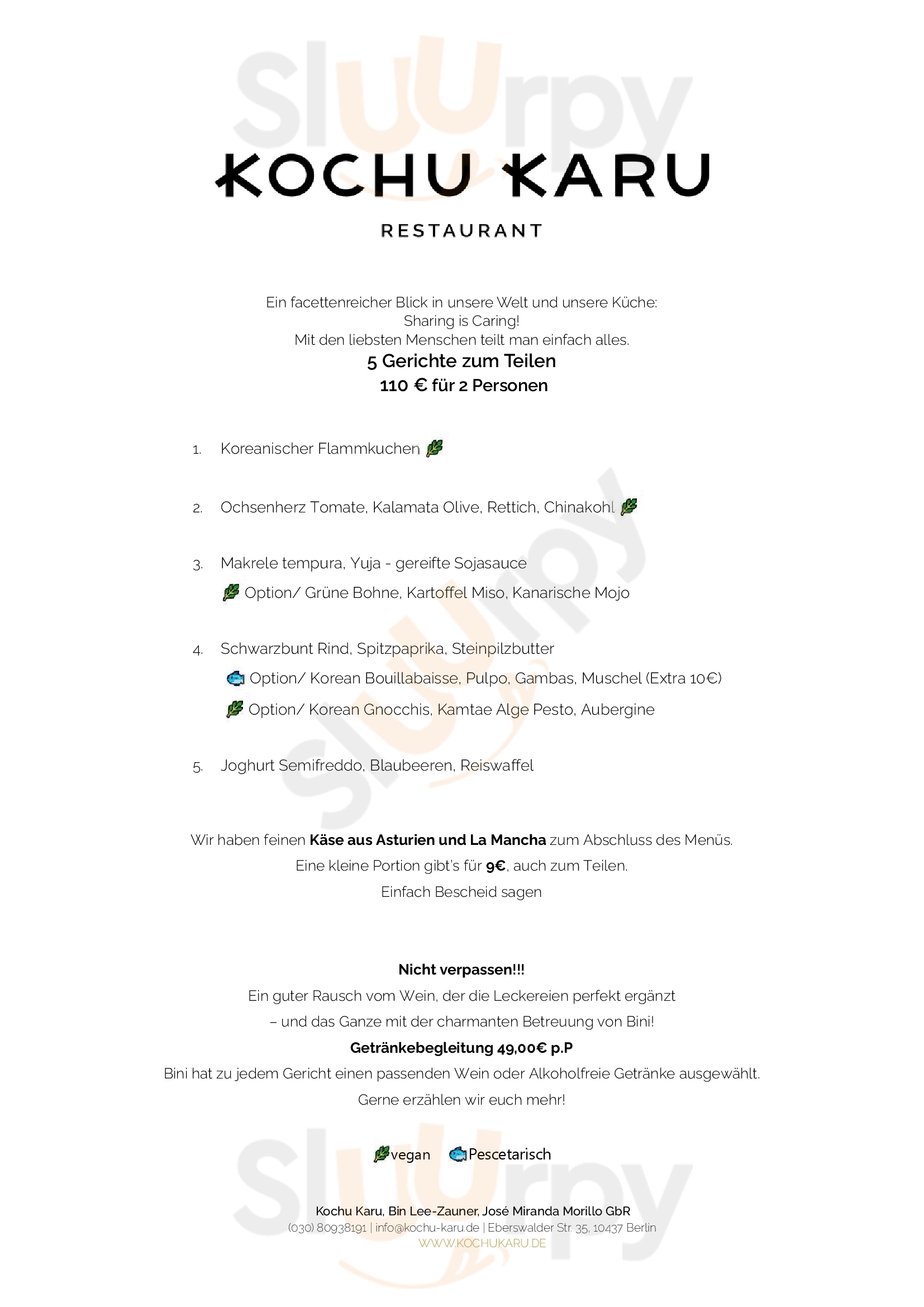 Kochu Karu Berlin Menu - 1