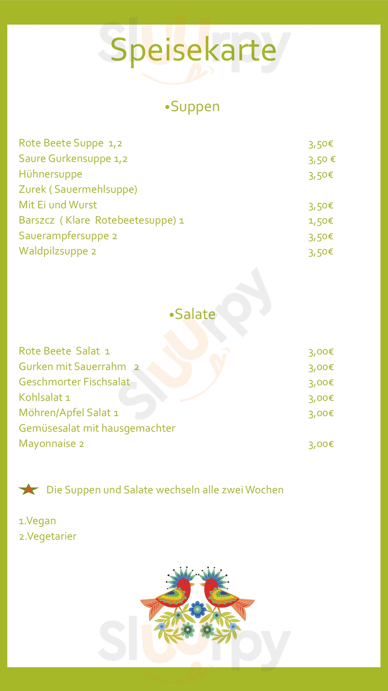 Pani Smak Hamburg Menu - 1