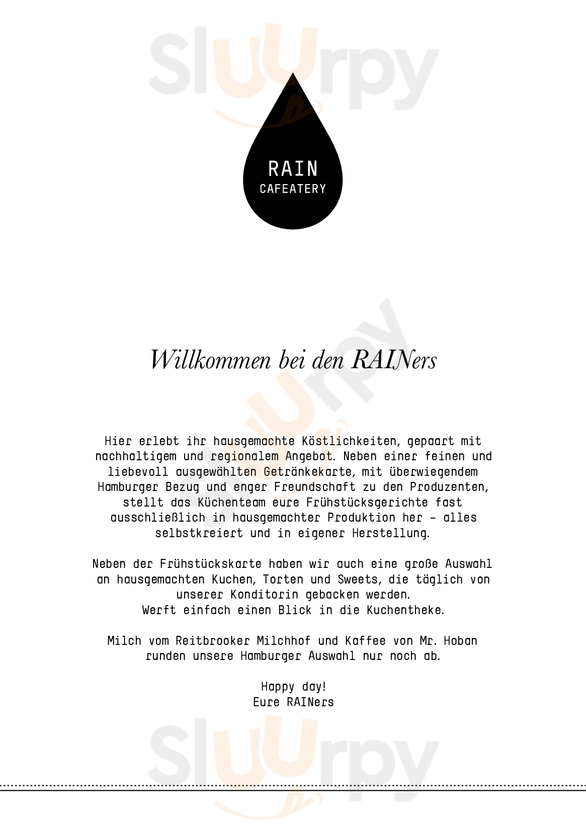 Rain Cafeatery Hamburg Menu - 1