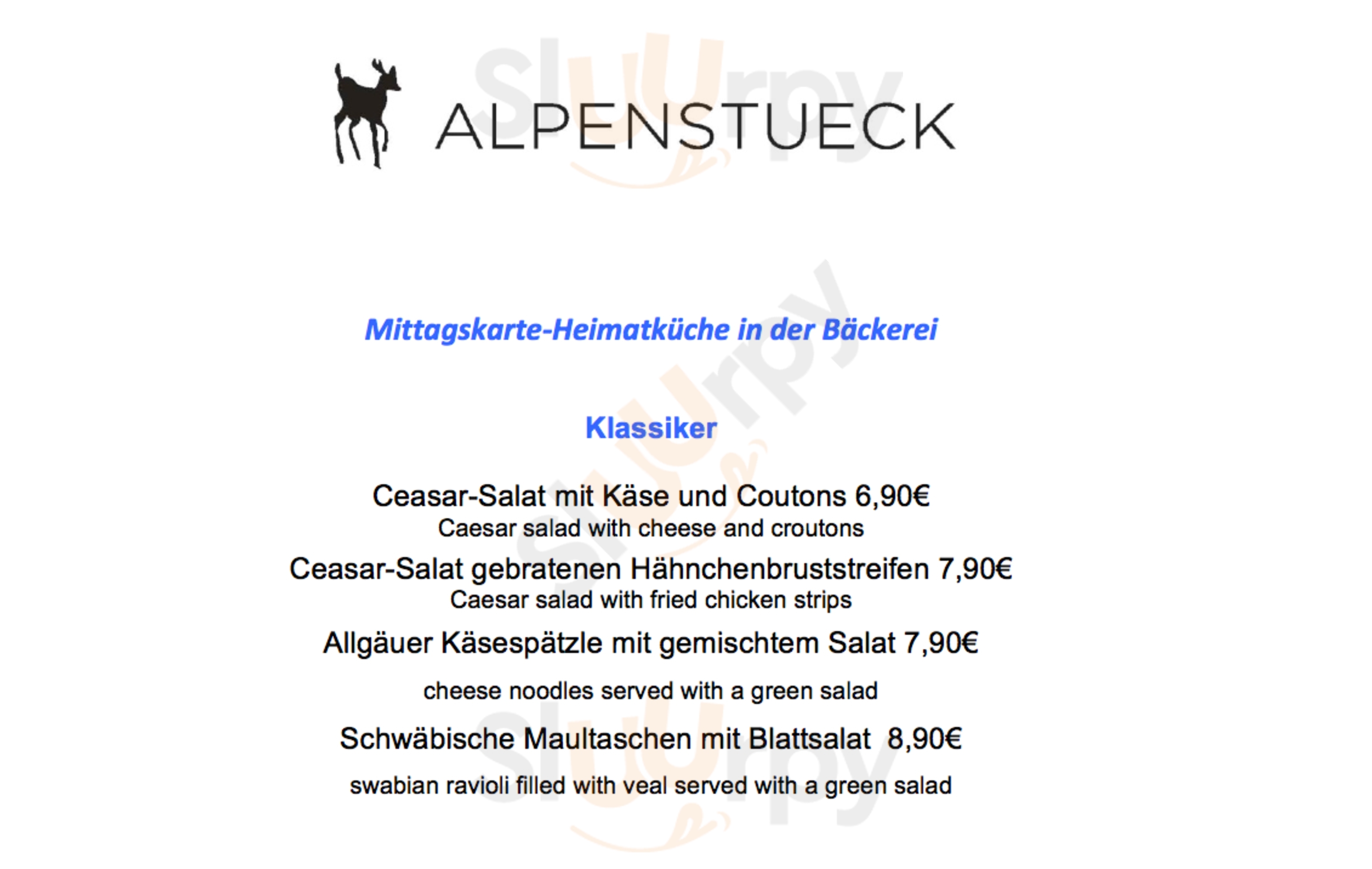 Alpenstück Bäckerei Berlin Menu - 1