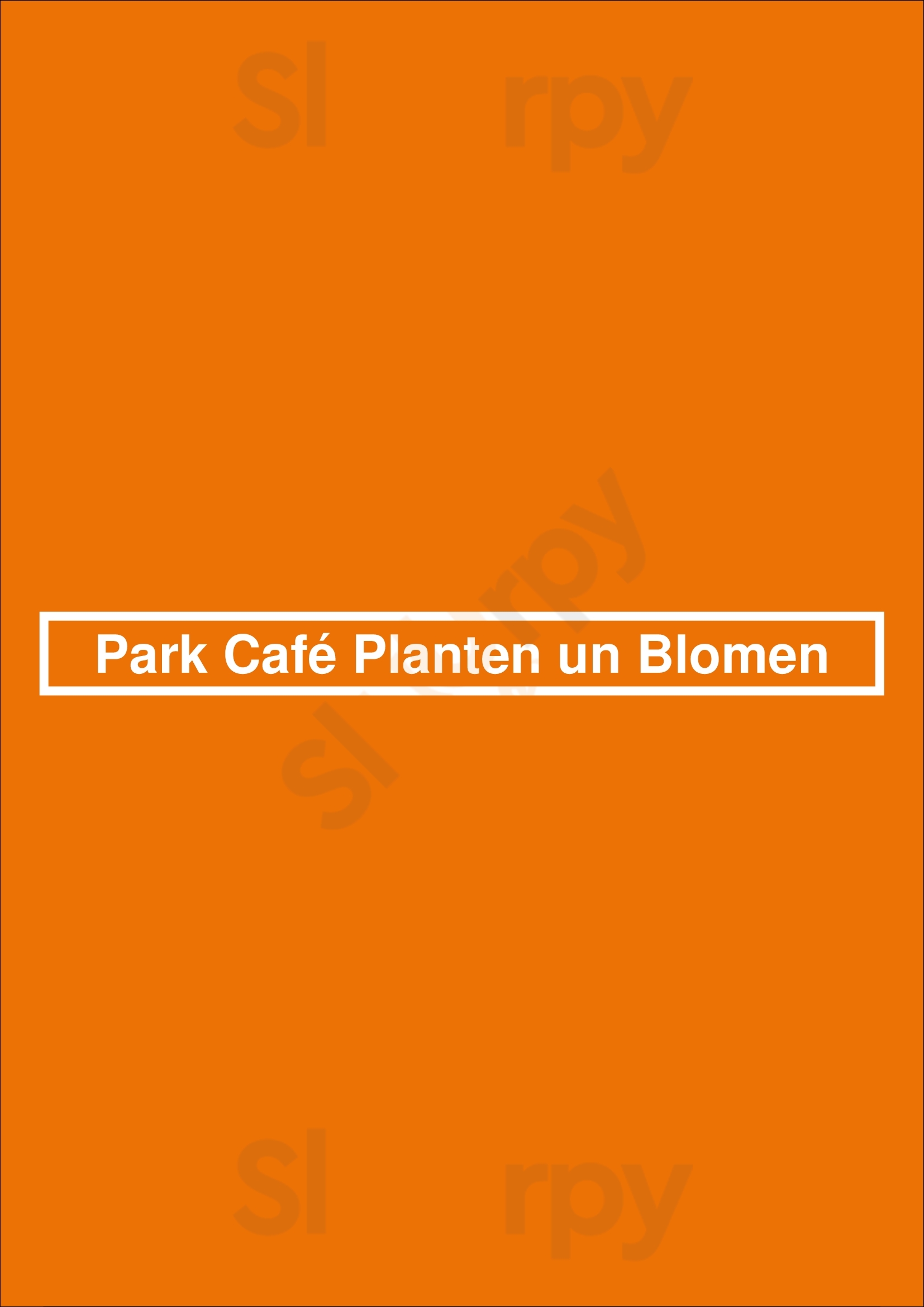 Park Café Planten Un Blomen Hamburg Menu - 1