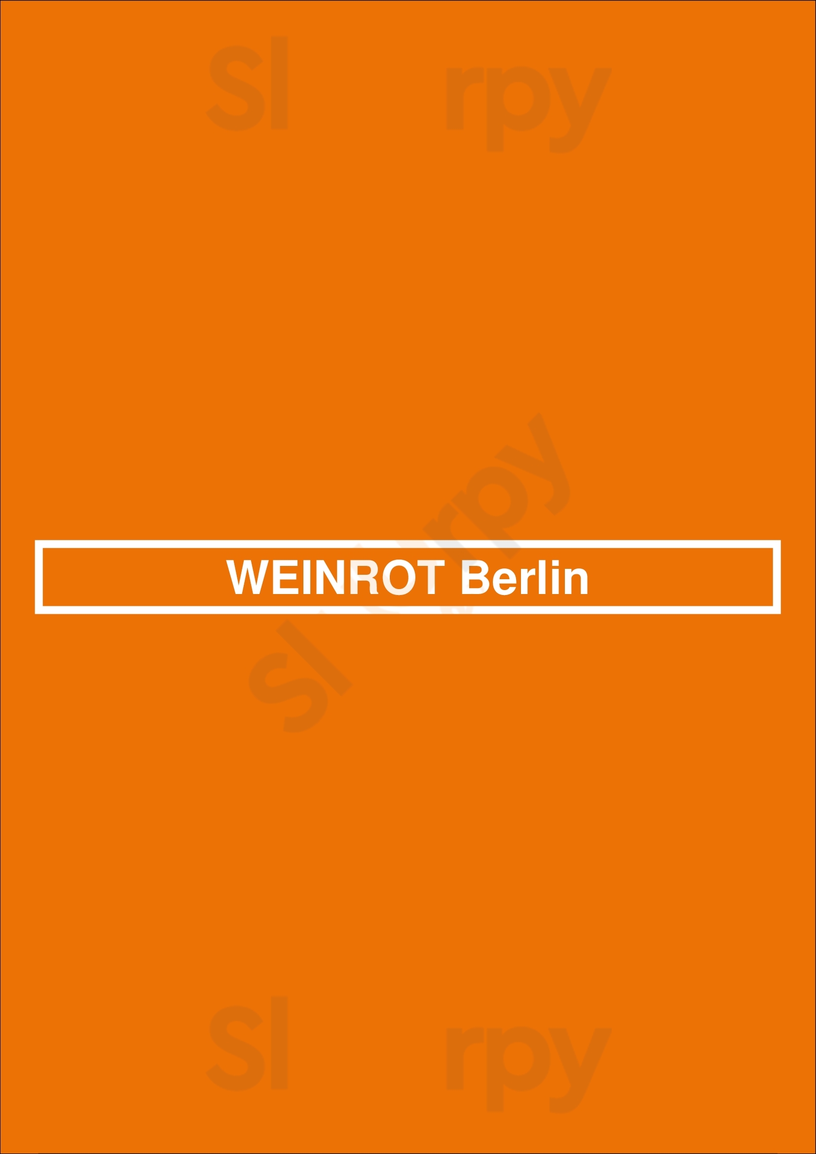 Weinrot Berlin Berlin Menu - 1