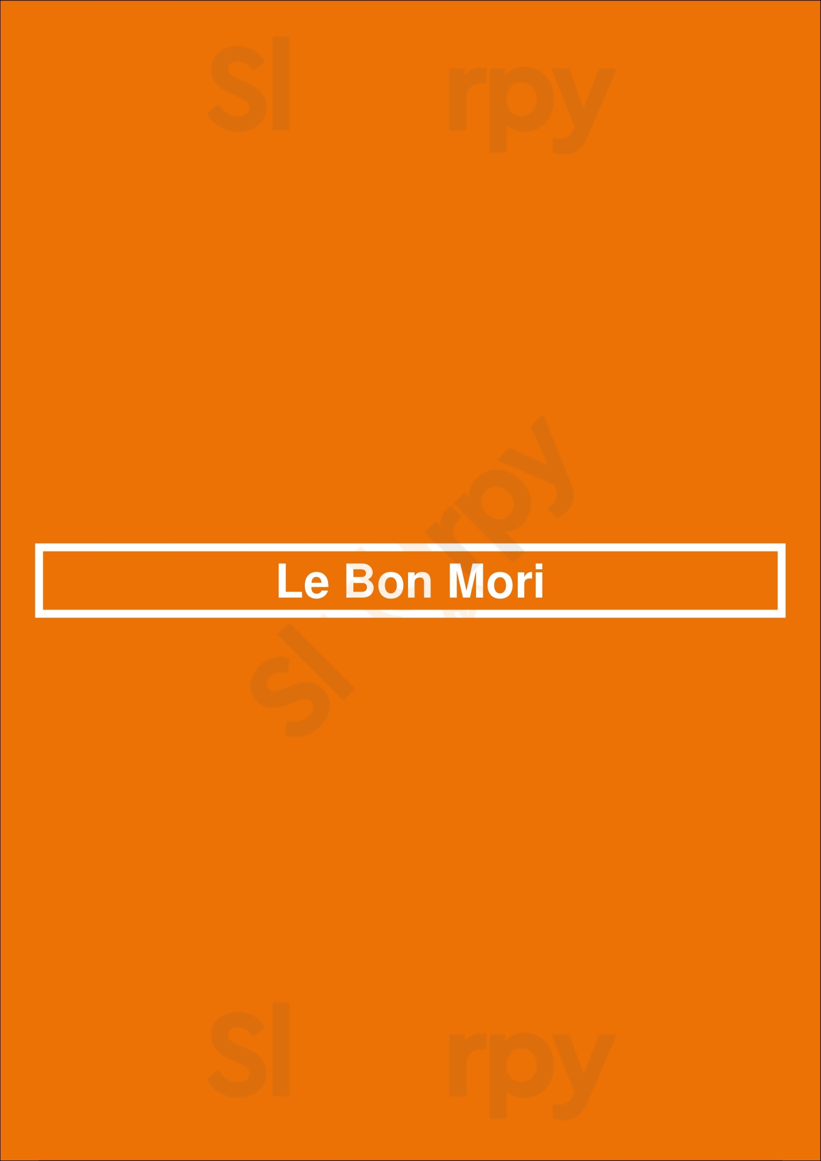 Le Bon Mori Berlin Menu - 1