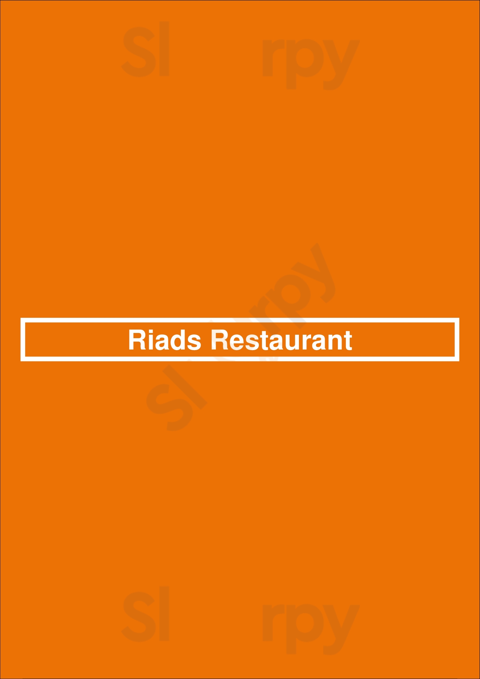 Riads Restaurant Hamburg Menu - 1