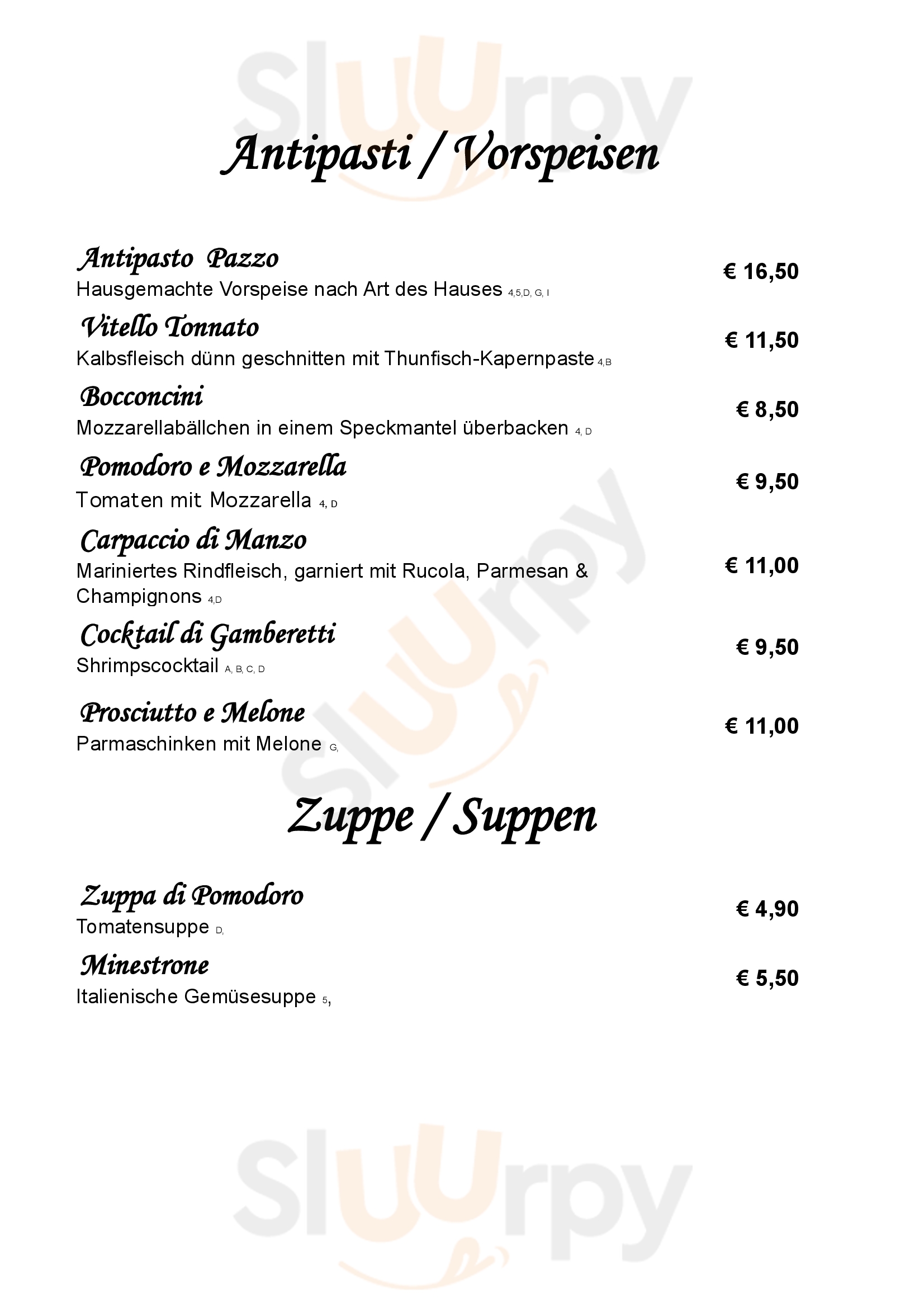 La Differenza Hamburg Menu - 1