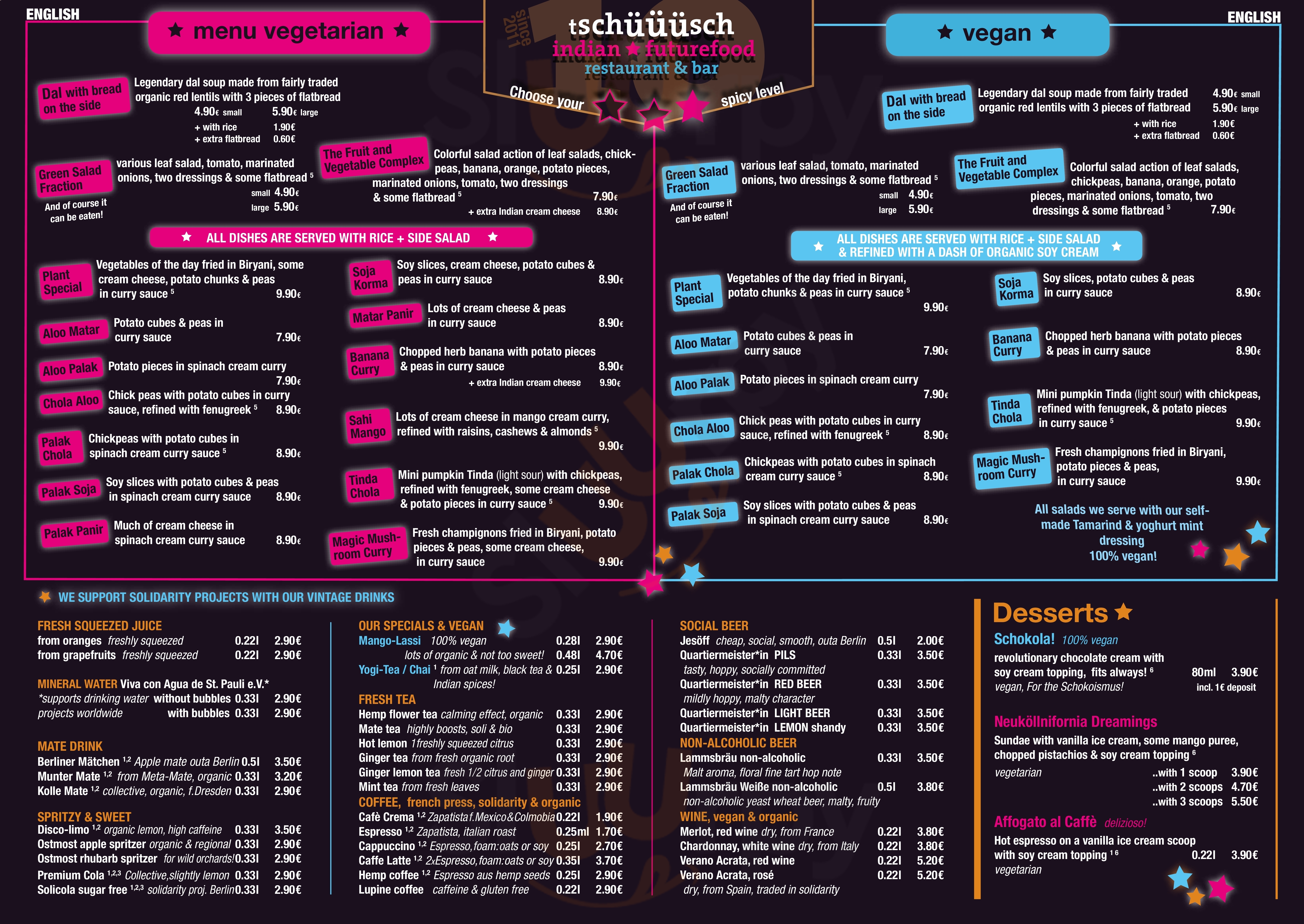 Café Tschüsch Berlin Menu - 1