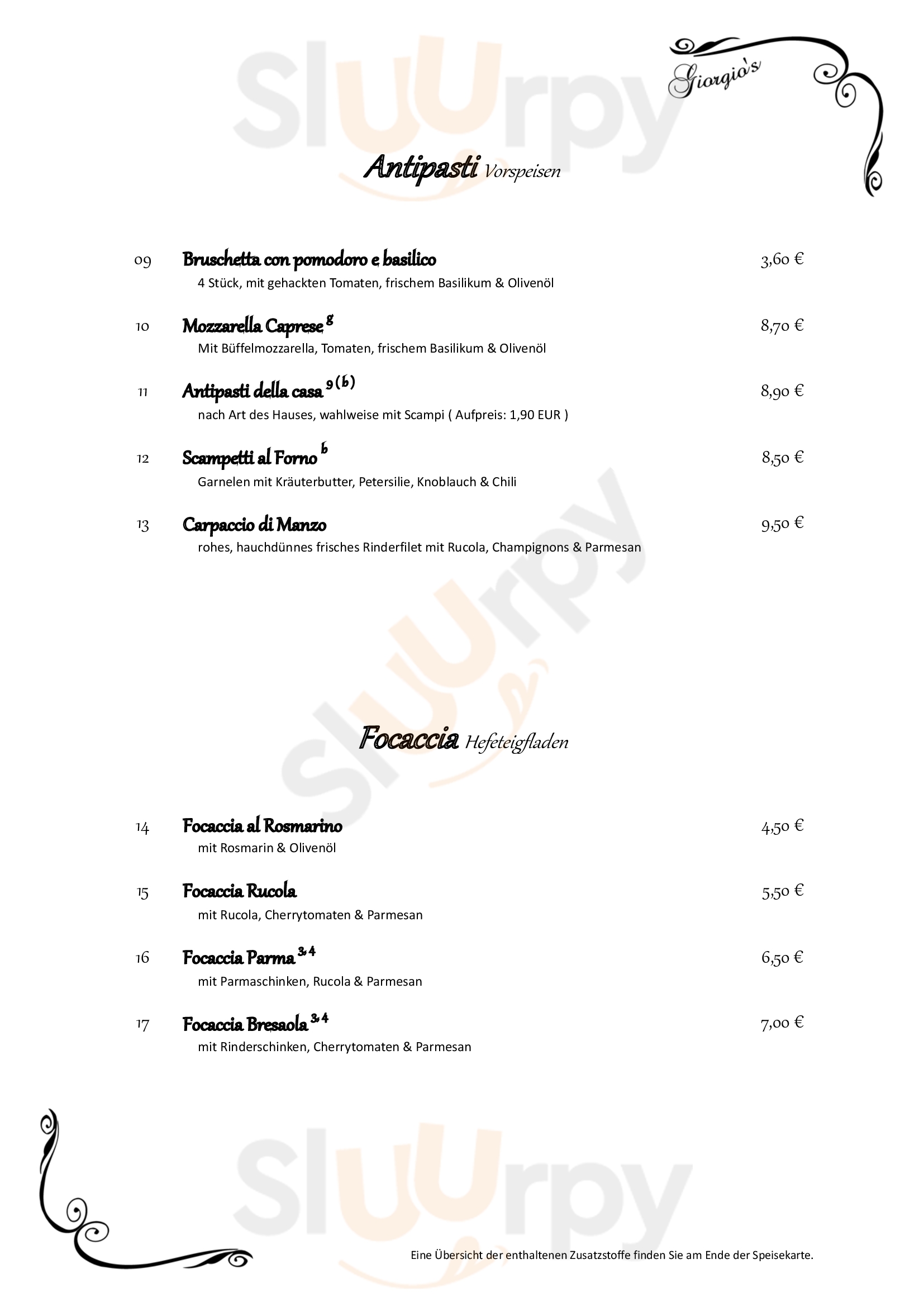 Dagiorgio's Berlin Menu - 1