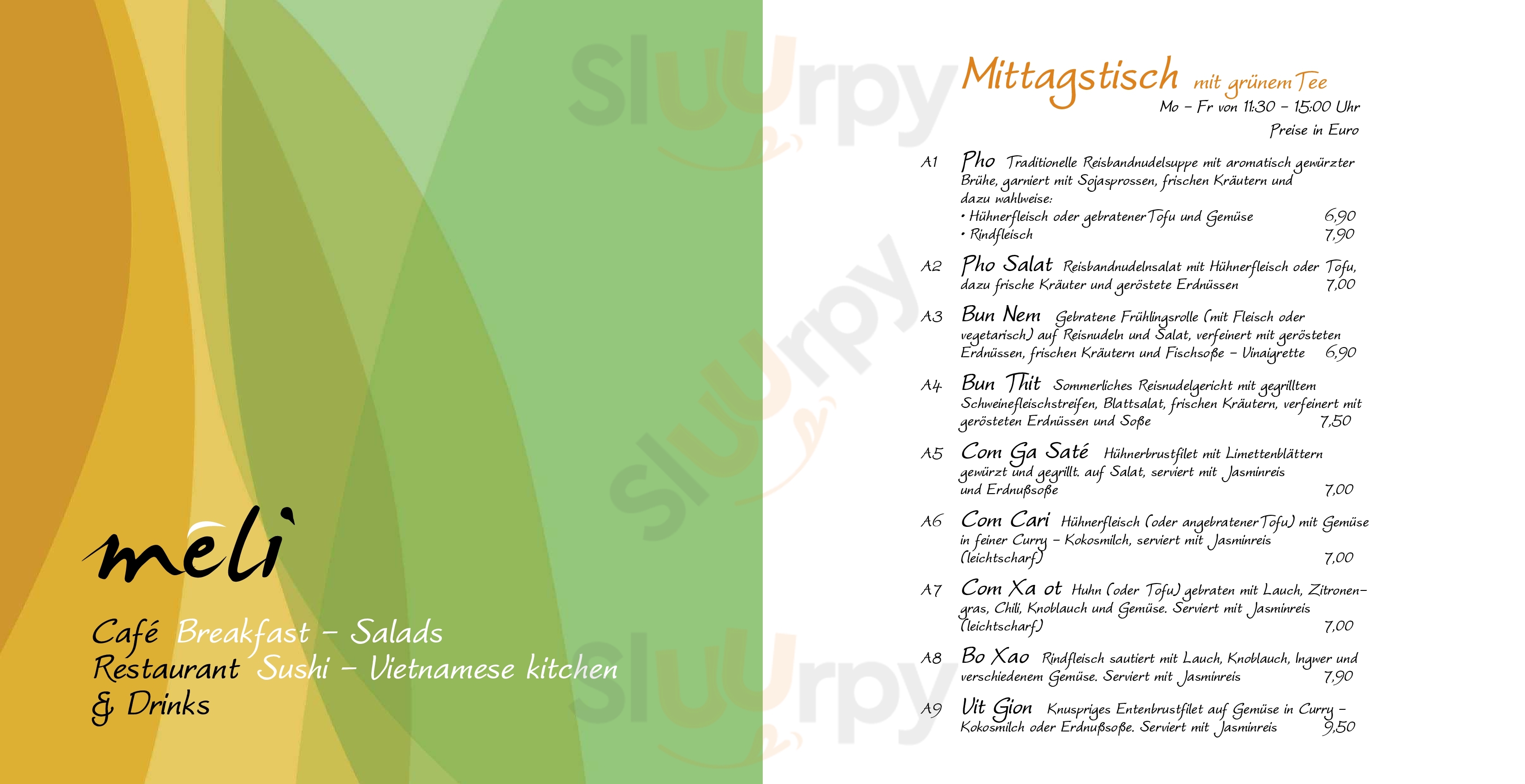 Main Menu - Meli Café