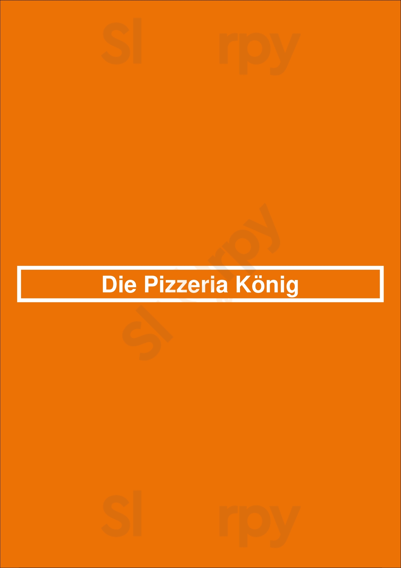 Die Pizzeria König Hamburg Menu - 1