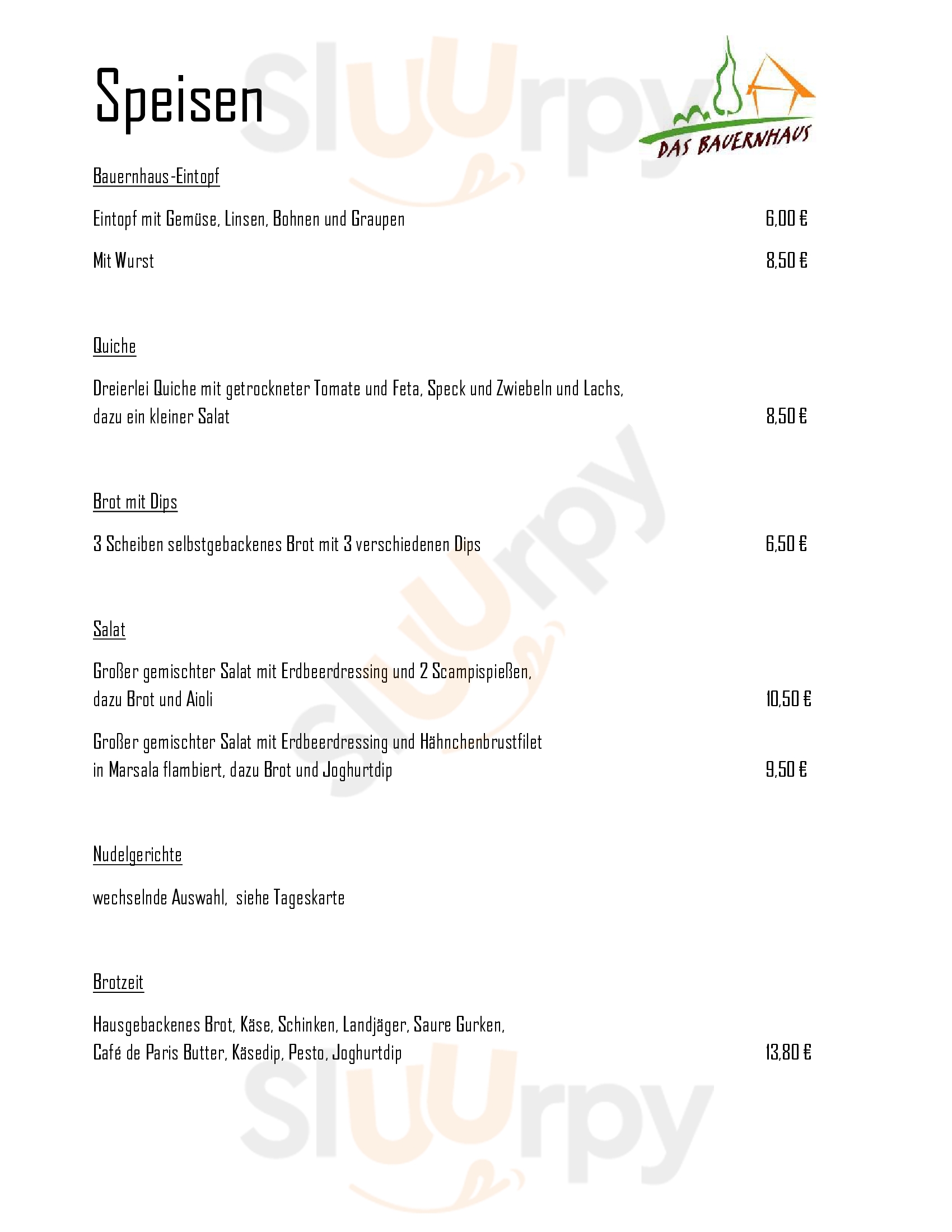 Das Bauernhaus Hamburg Menu - 1