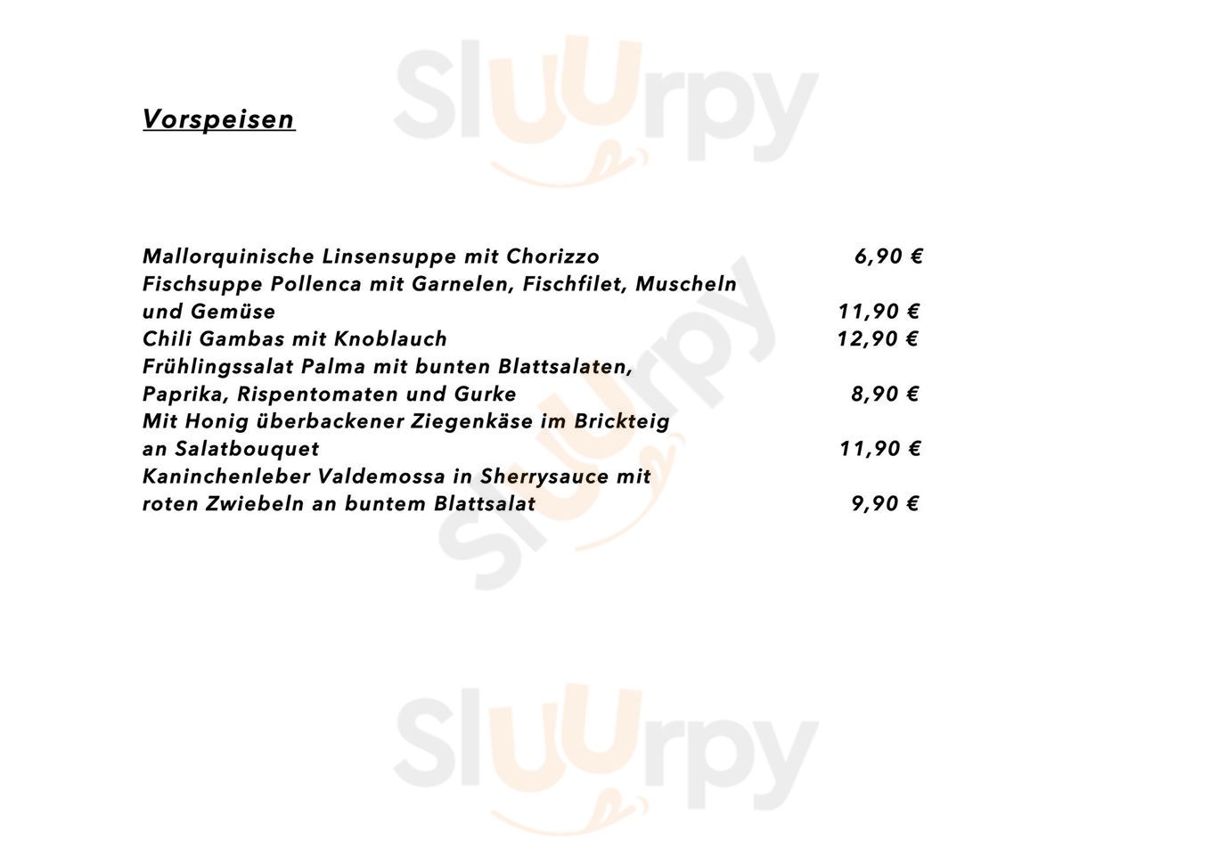 La Vida Spanisches Restaurant Berlin Menu - 1