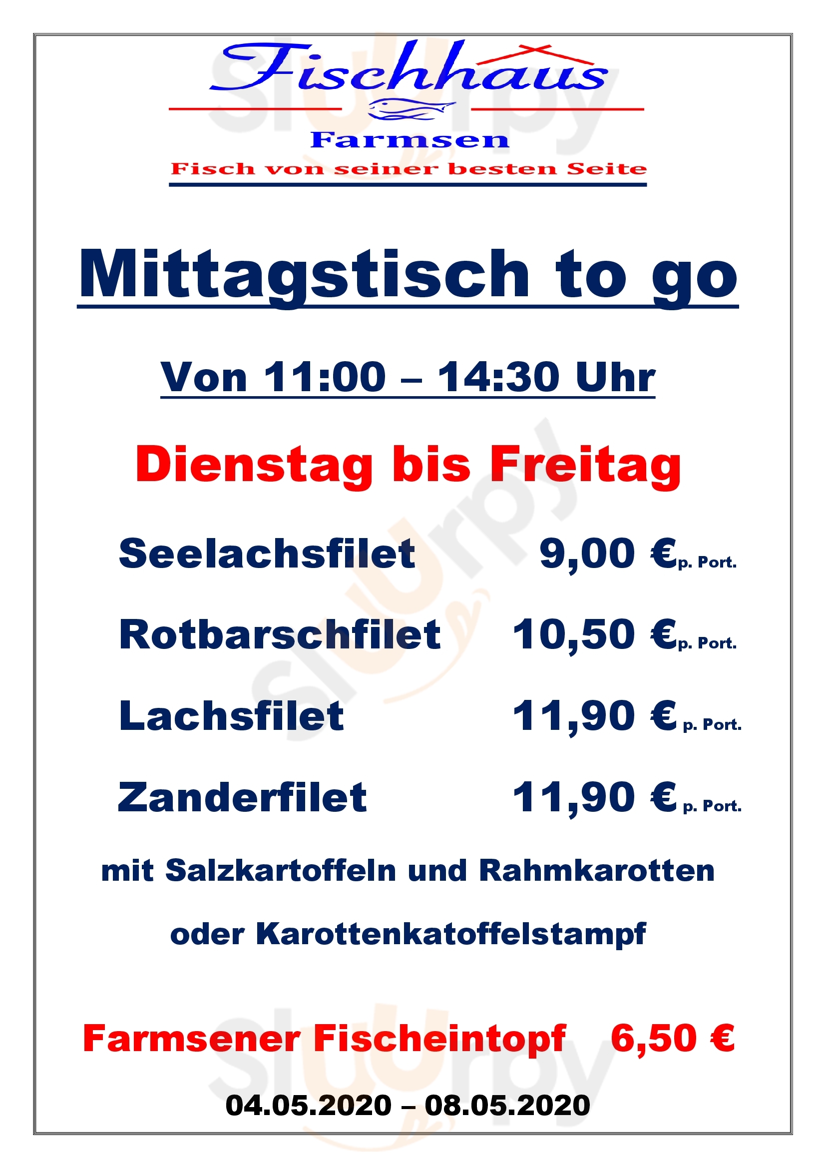 Main Menu - Fischhaus Farmsen