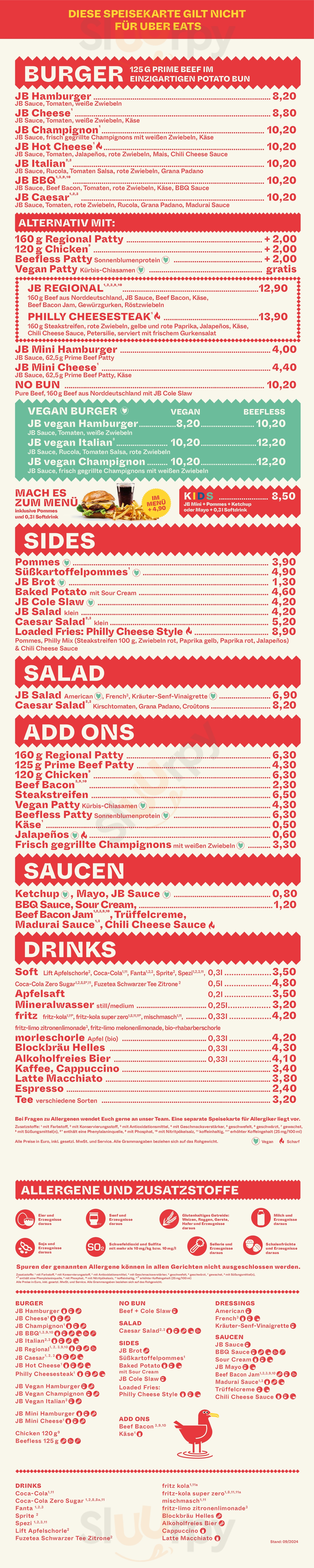 Jim Block Langenhorn Hamburg Menu - 1