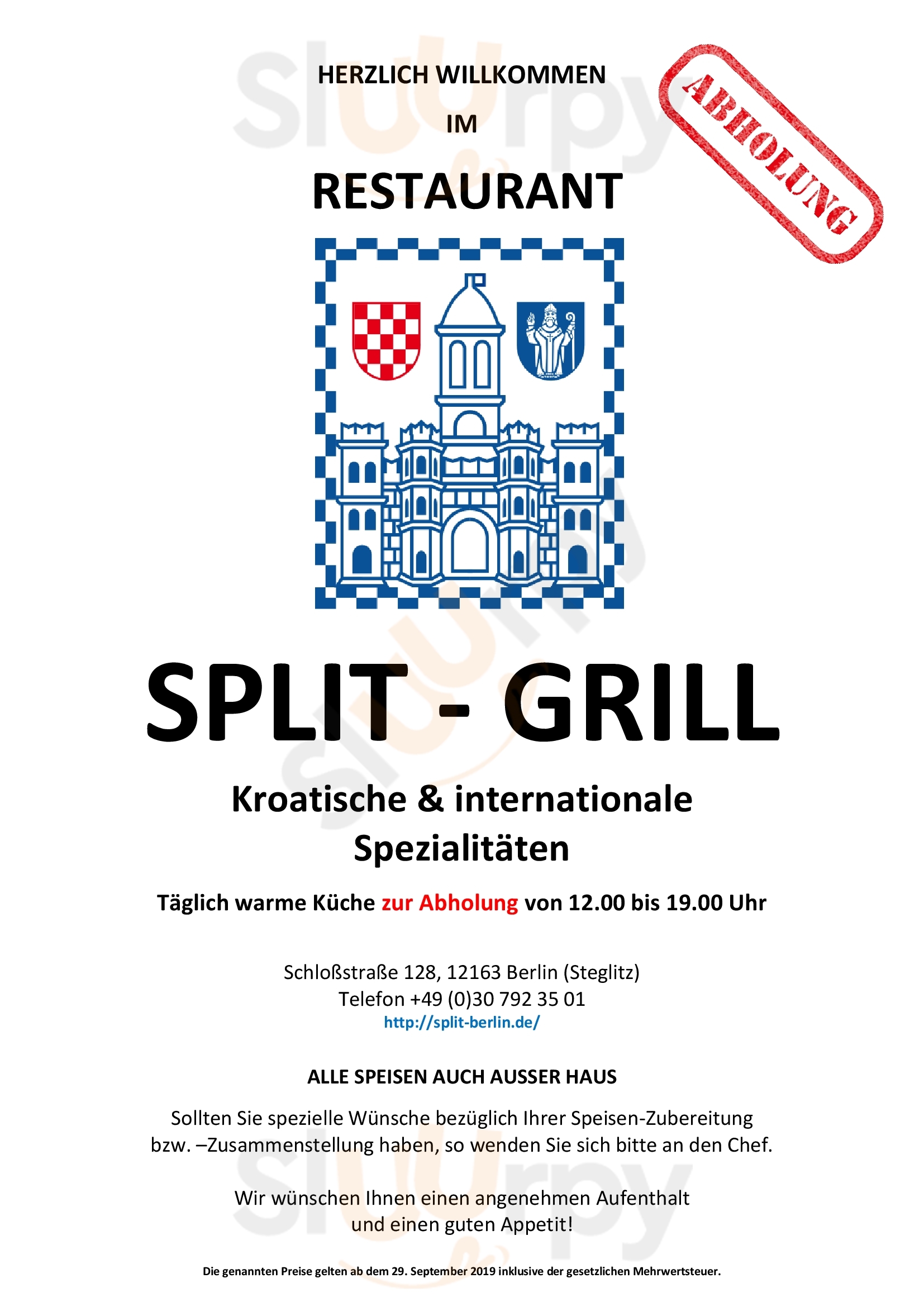 Split-grill Berlin Menu - 1