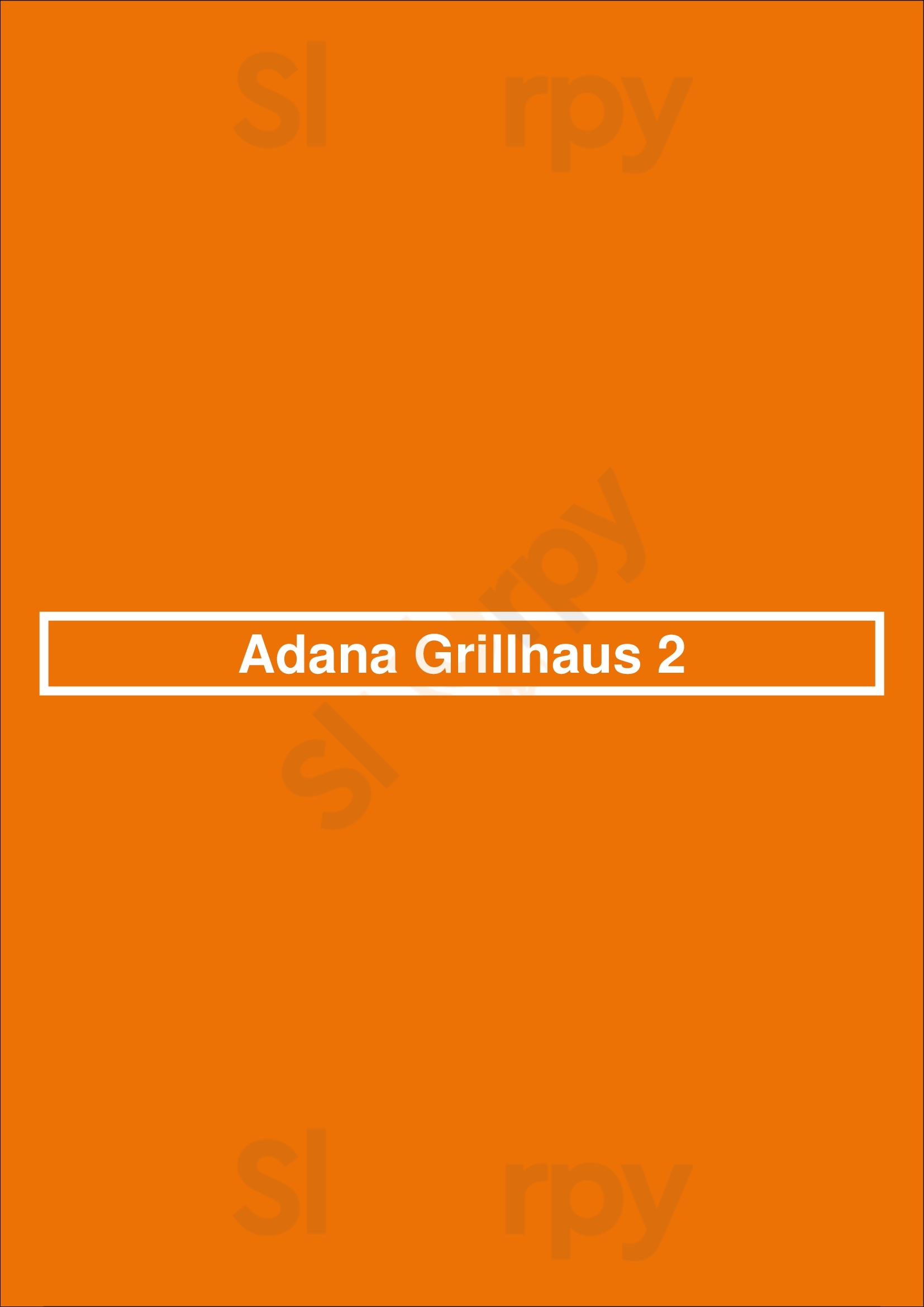 Adana Grillhaus - Restaurant Berlin Menu - 1