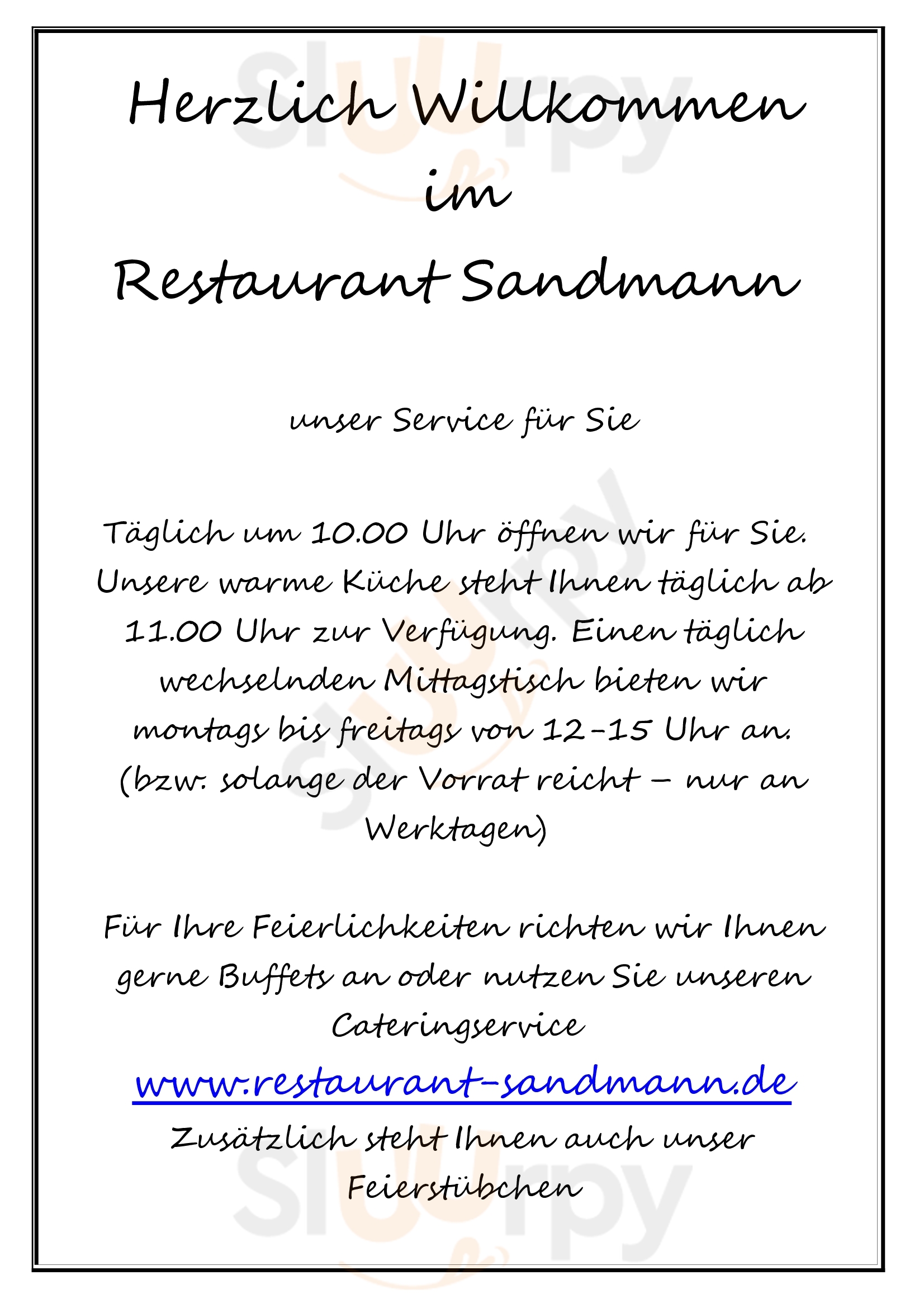 Restaurant Sandmann Berlin Menu - 1