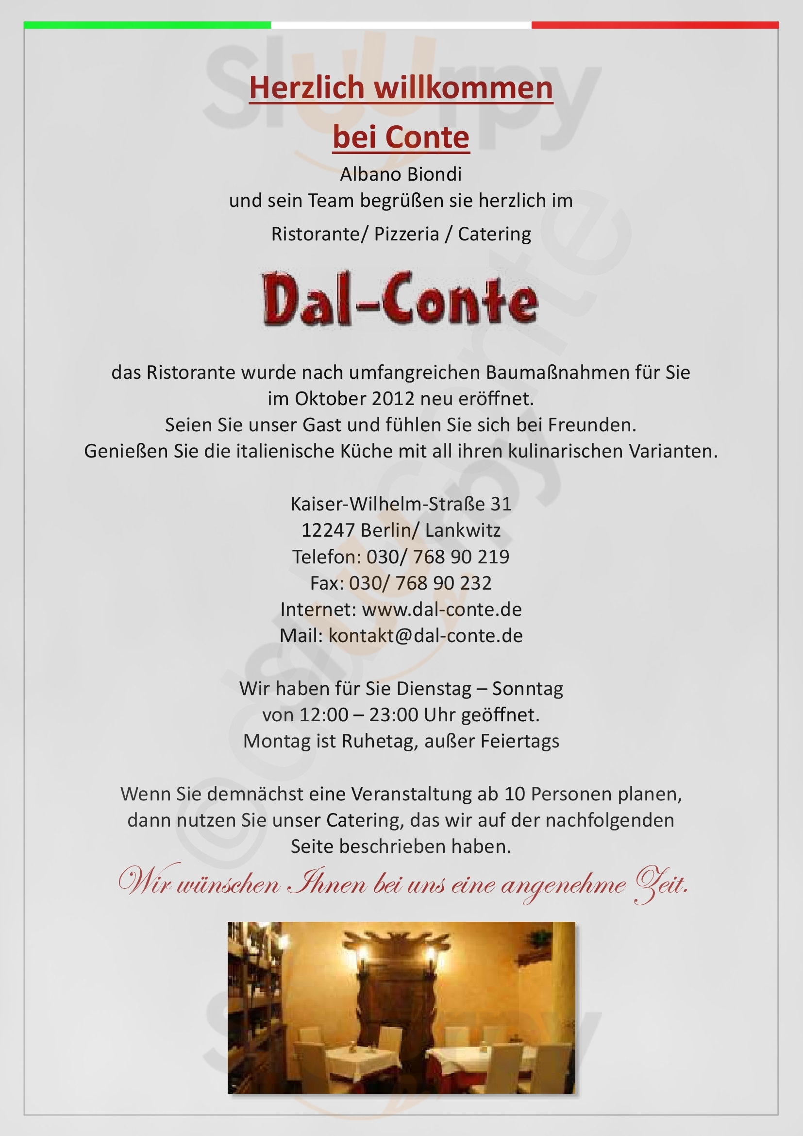 Dal Conte Berlin Menu - 1