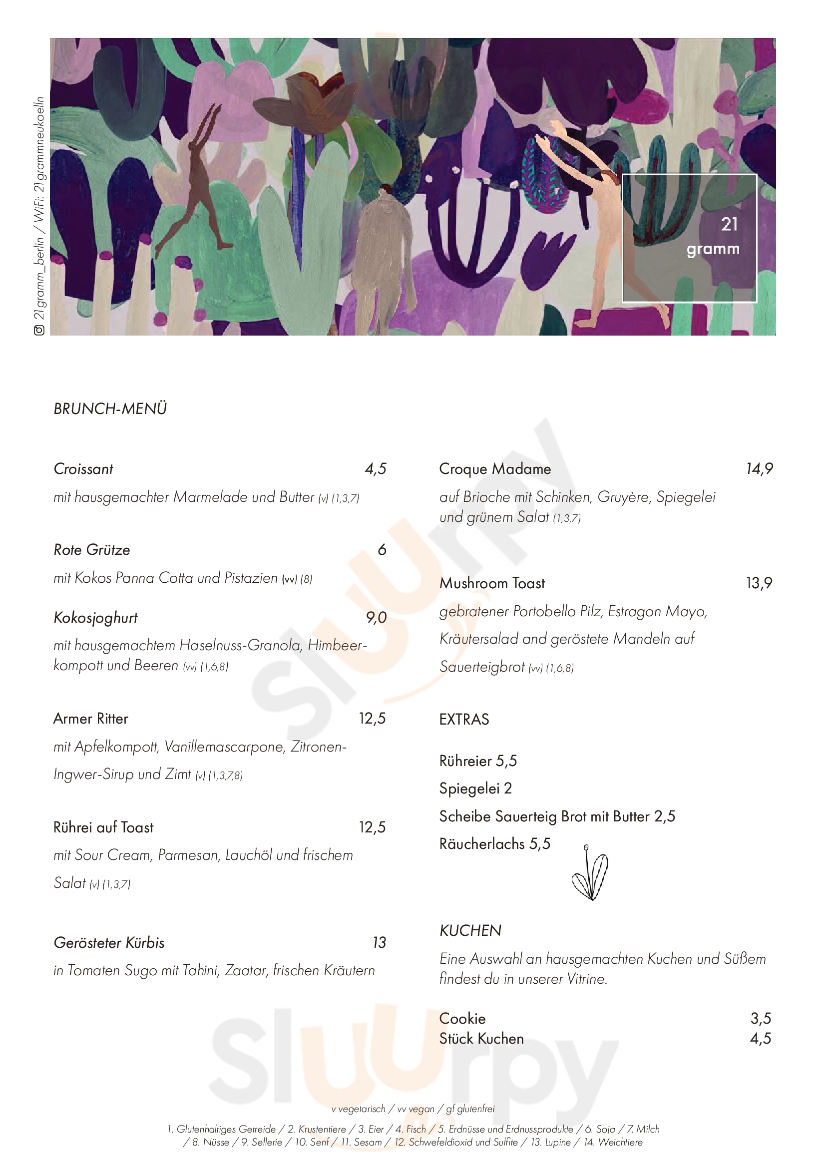 21 Gramm Berlin Menu - 1