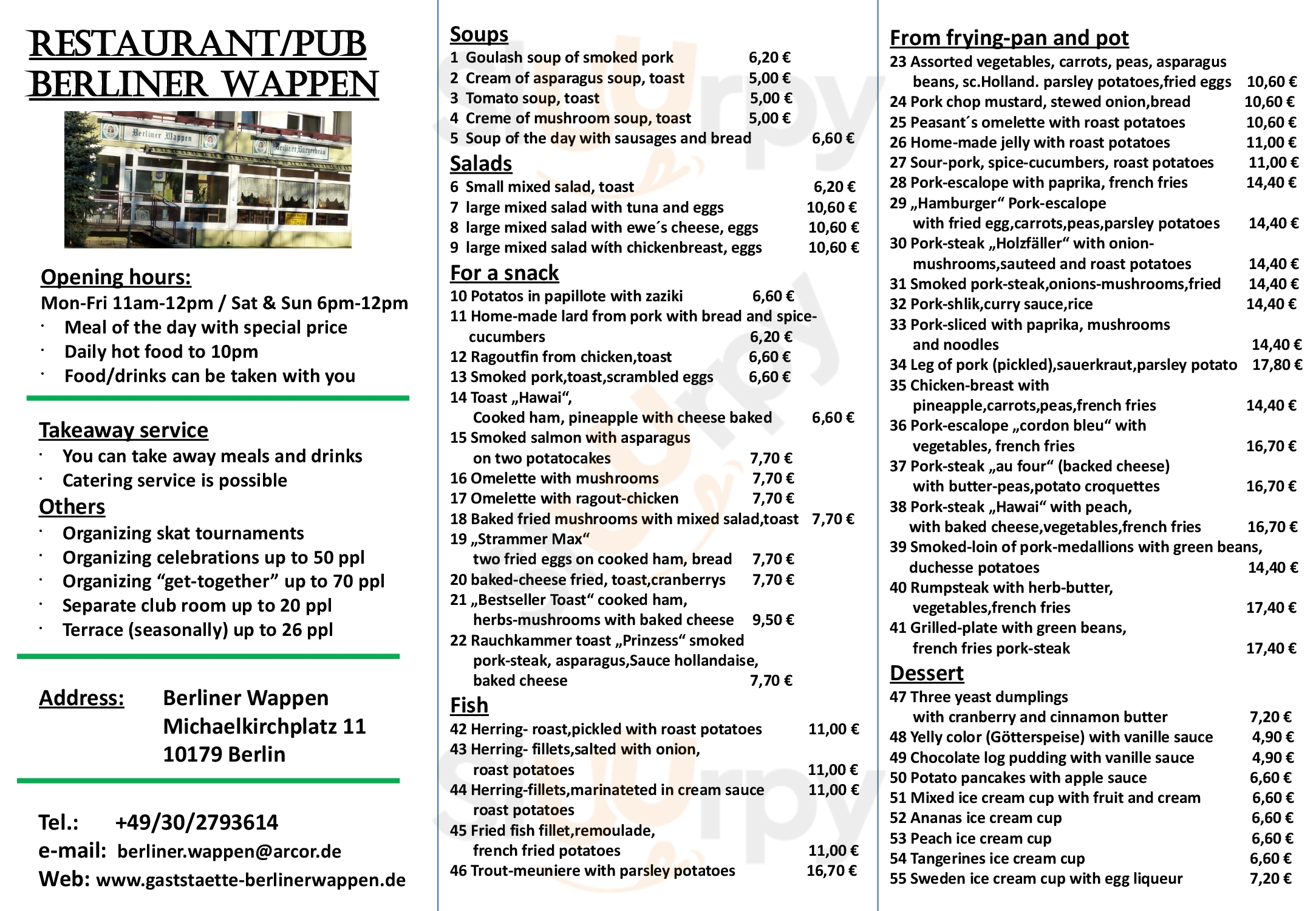 Berliner Wappen Berlin Menu - 1
