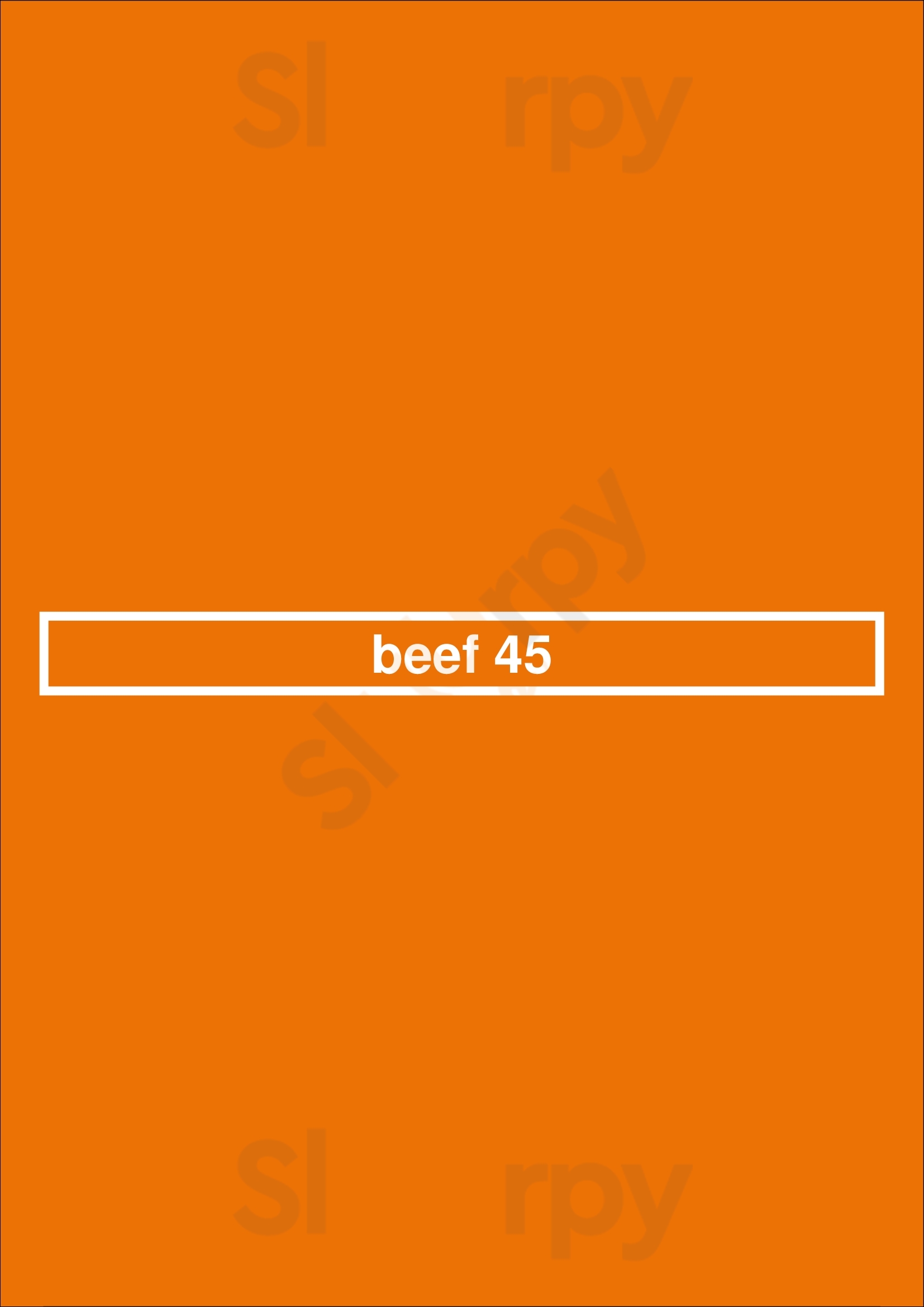 Beef 45 Berlin Menu - 1