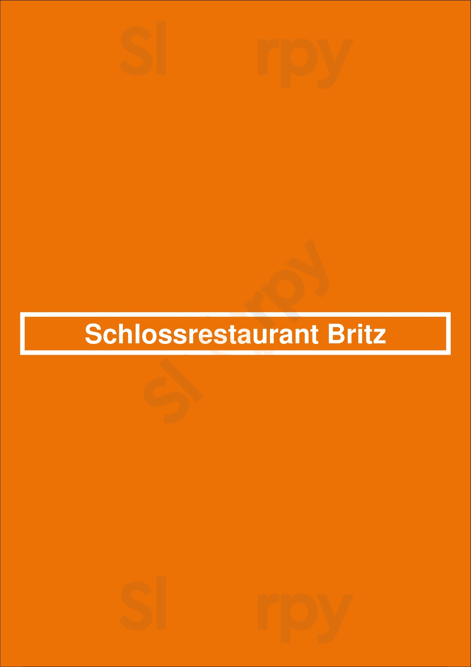 Schlossrestaurant Britz Berlin Menu - 1