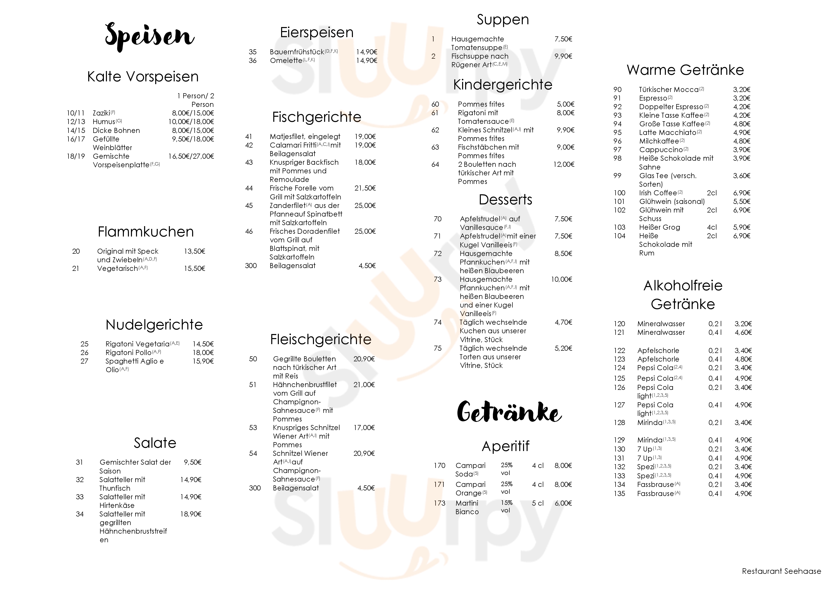 Main Menu - Seehase