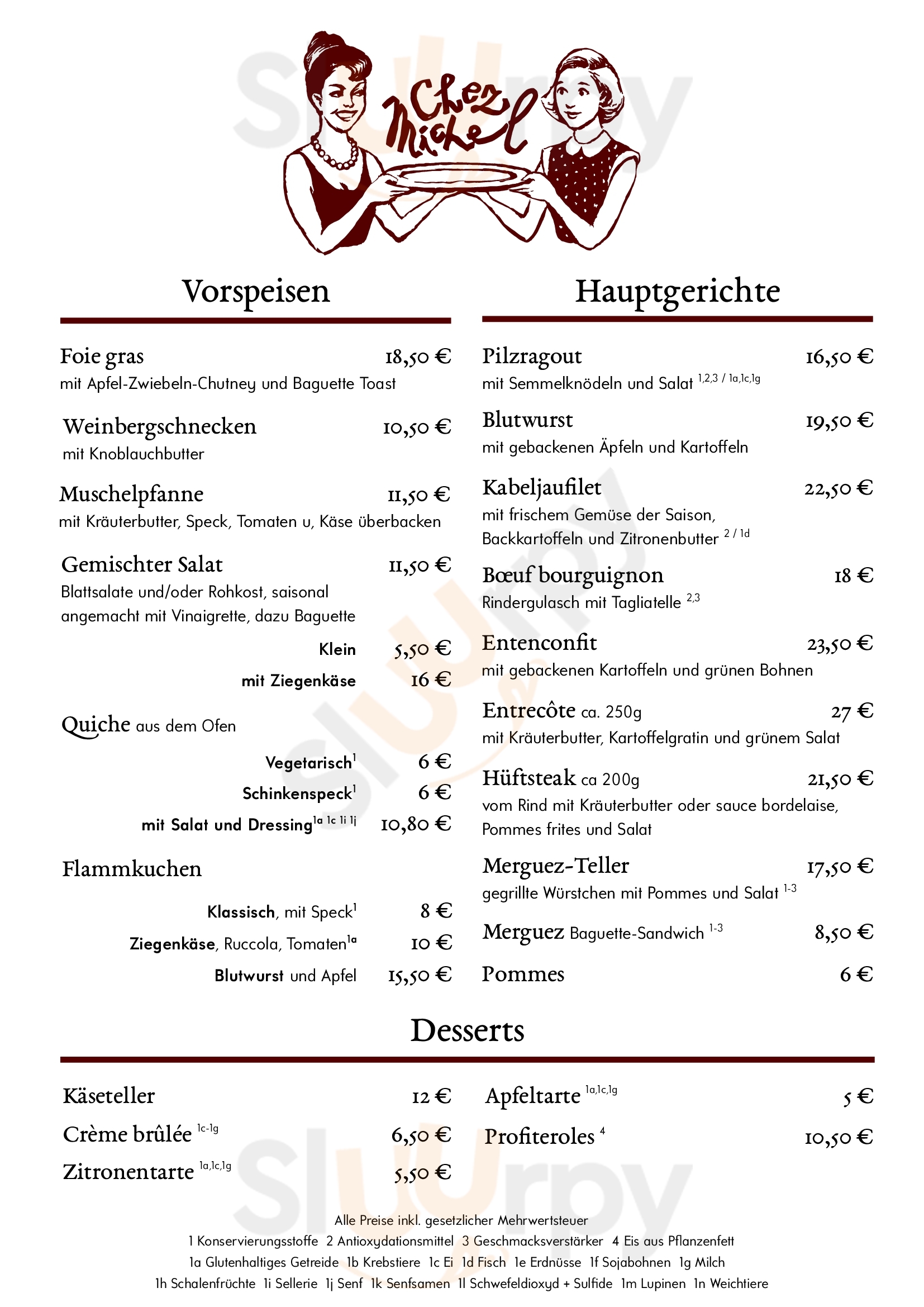 Chez Michel Berlin Menu - 1