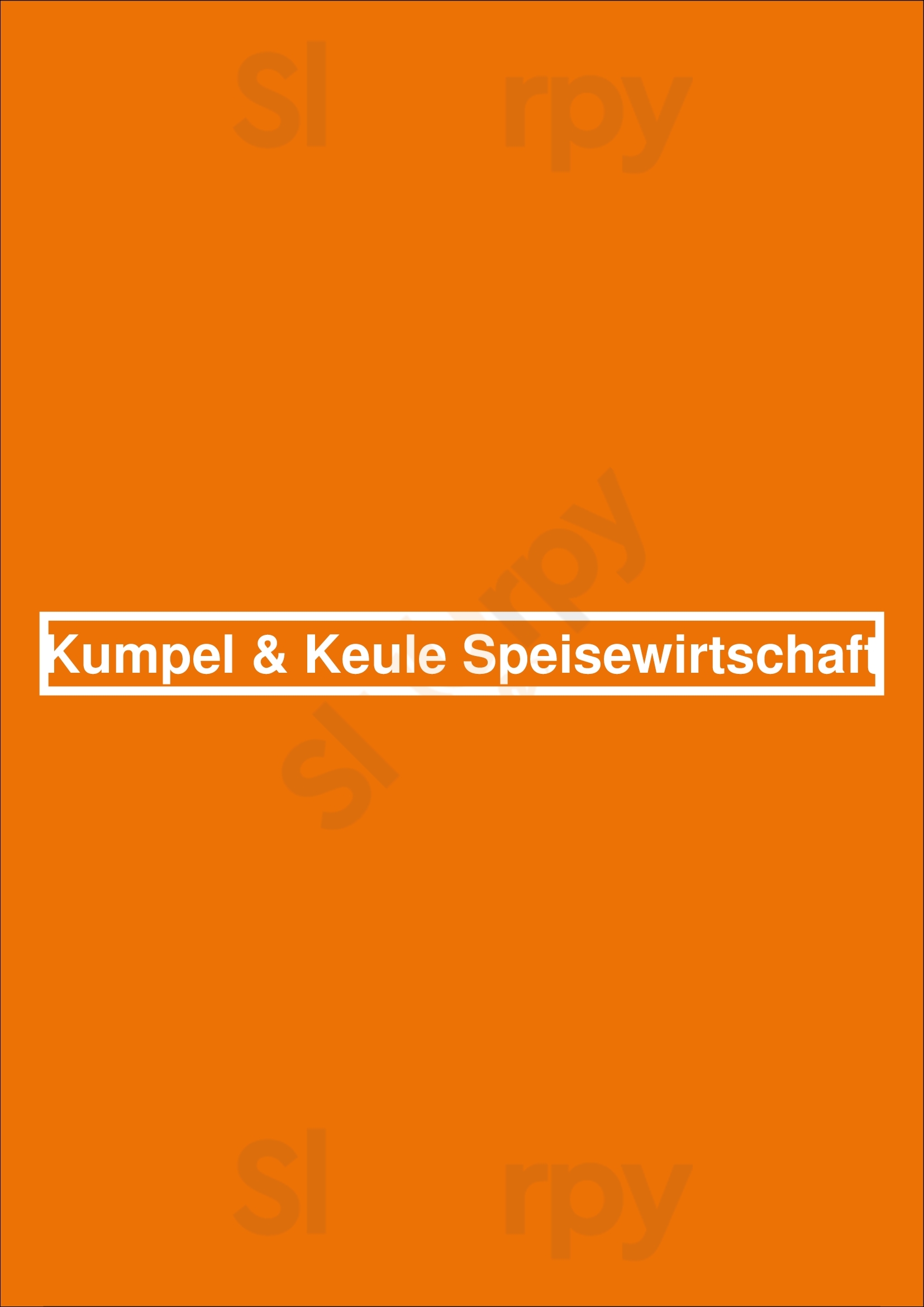 Kumpel & Keule Speisewirtschaft Berlin Menu - 1