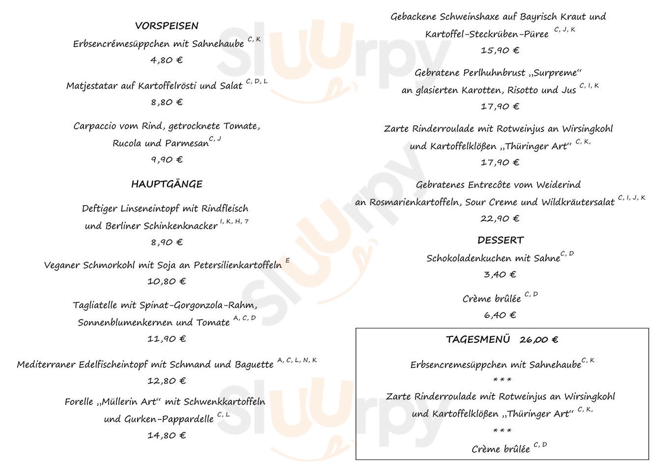 Jelänger Jelieber Berlin Menu - 1