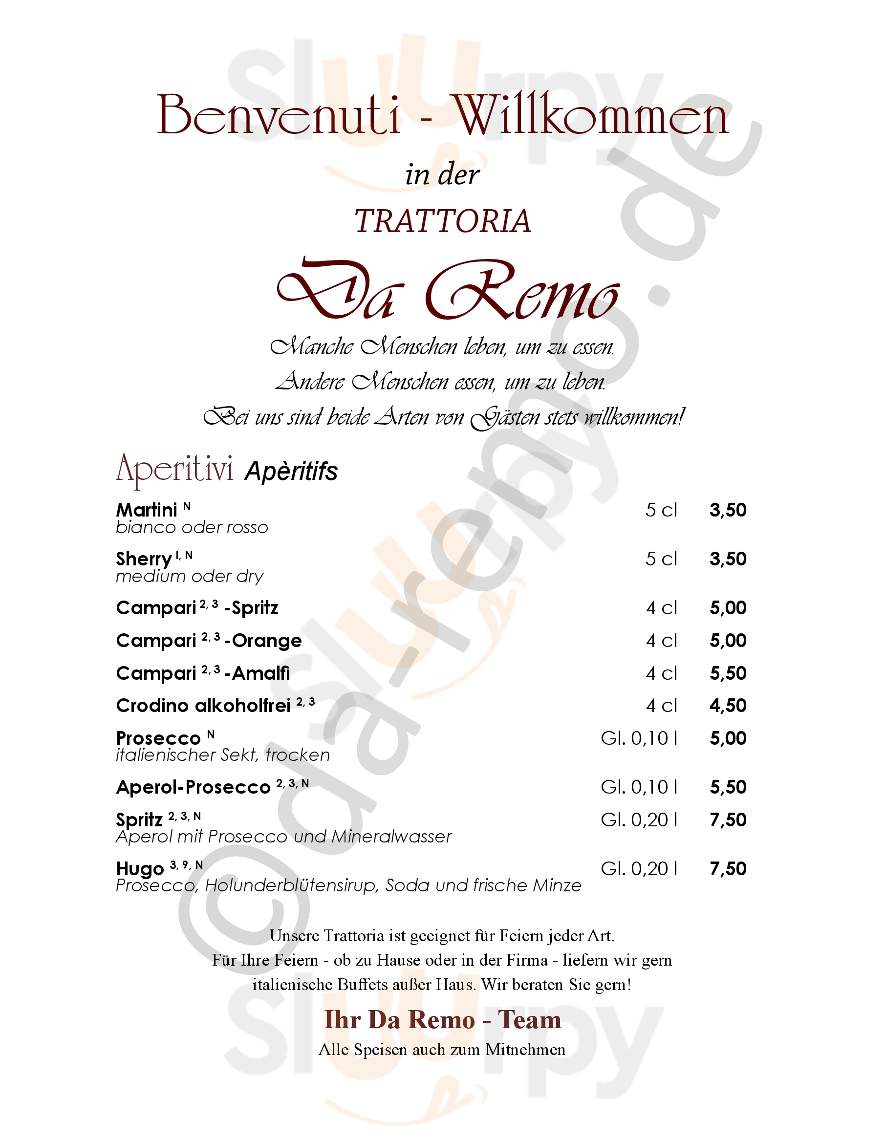 Trattoria Da Remo Berlin Menu - 1