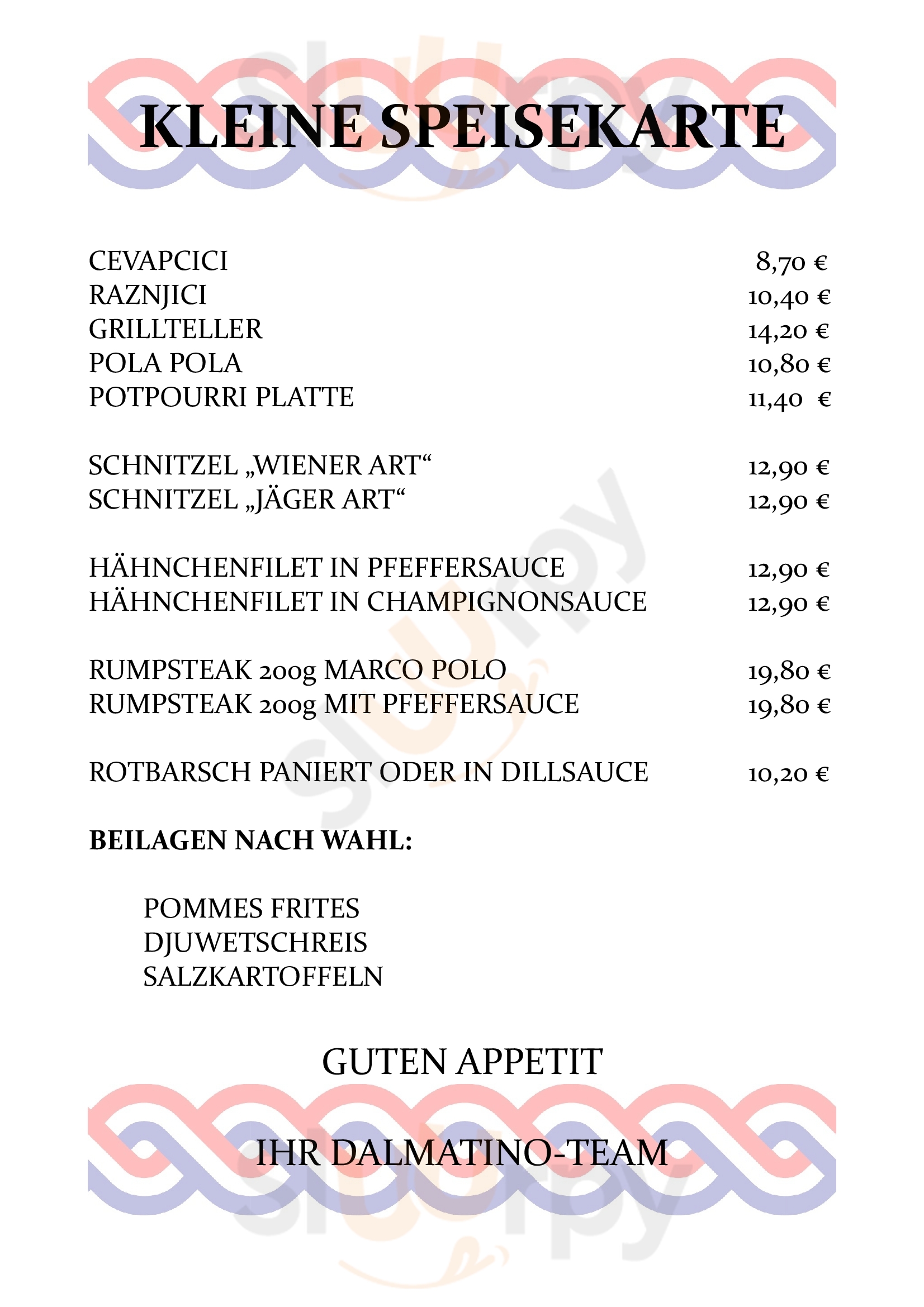 Restaurant Dalmatino Berlin Menu - 1