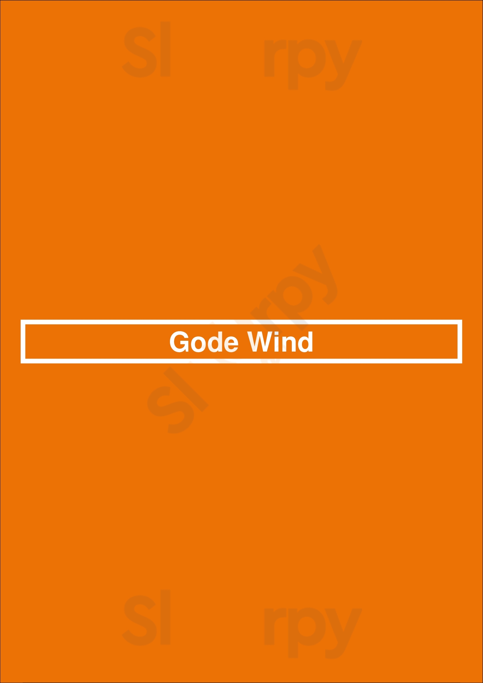 Gode Wind Berlin Menu - 1