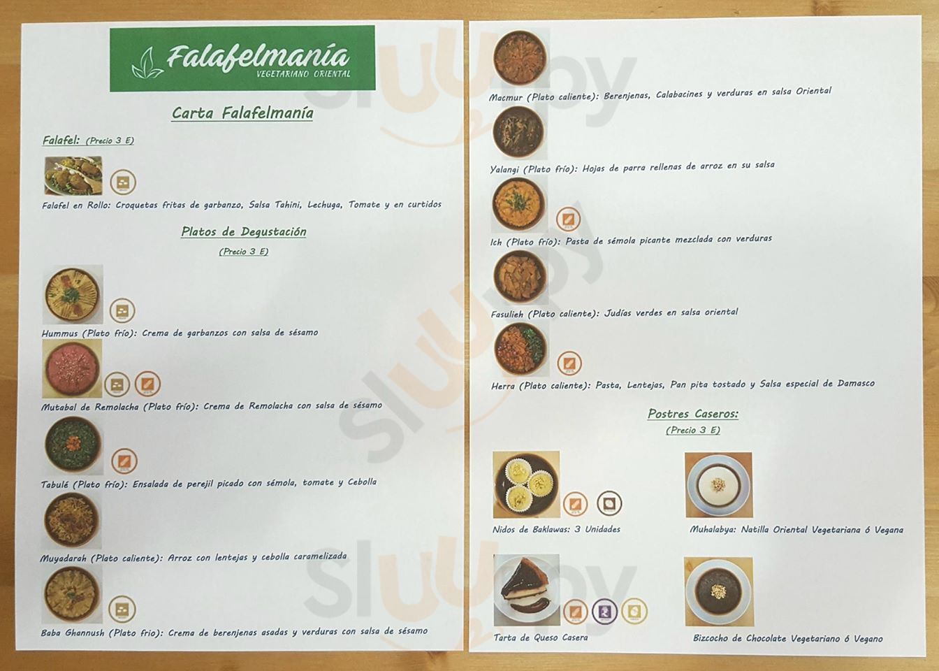 Falafelmanía Restaurante Vegetariano Y Vegano Oriental Alicante Menu - 1