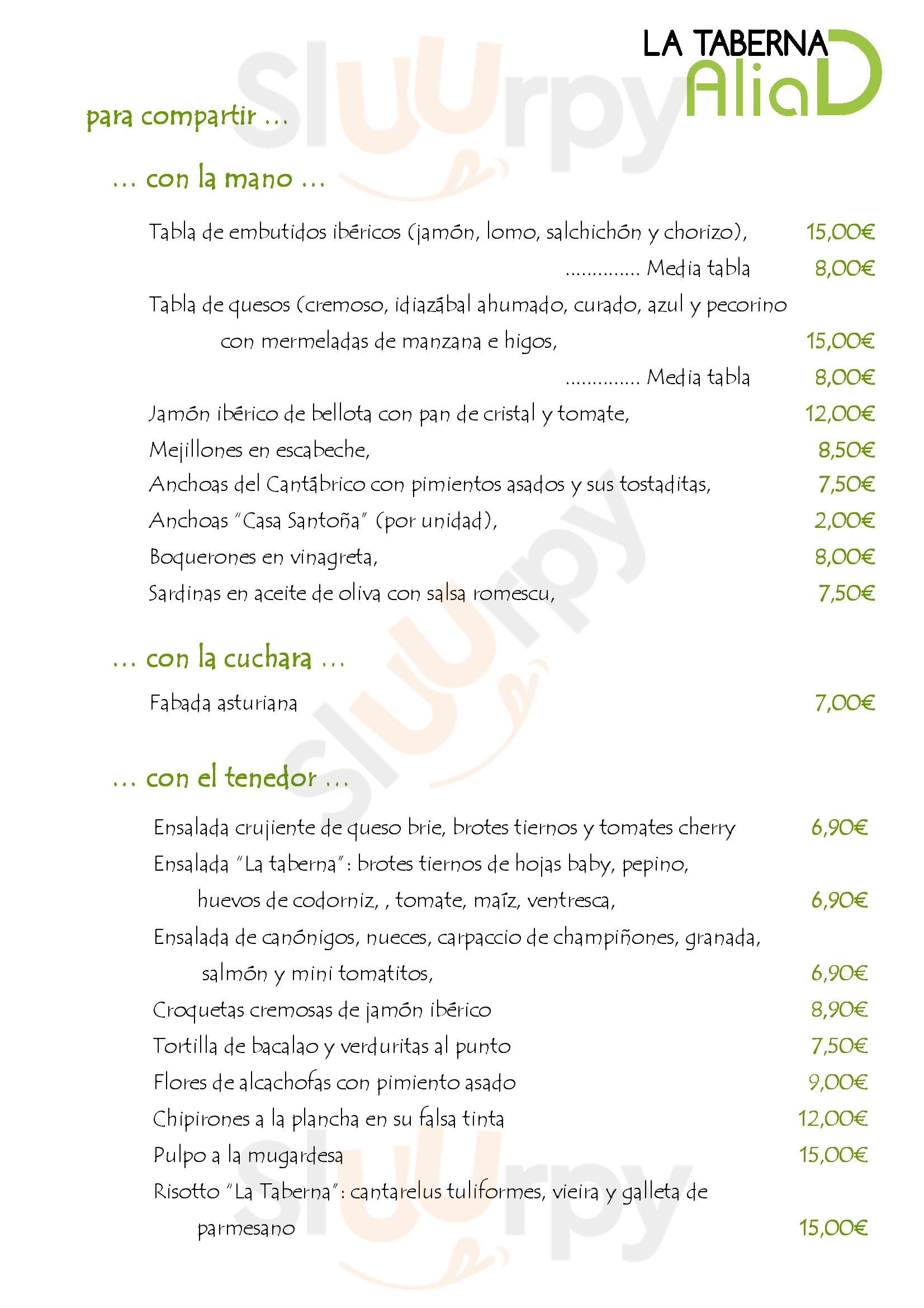 La Taberna De Alia A Coruña Menu - 1