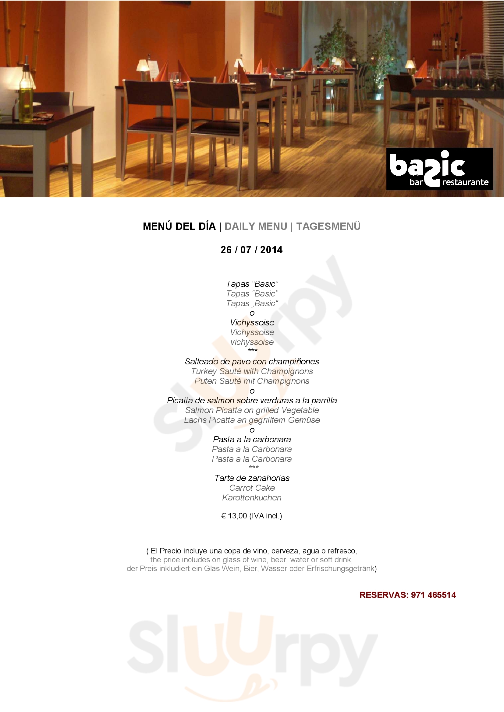 Basic Bar&restaurante Palma de Mallorca Menu - 1