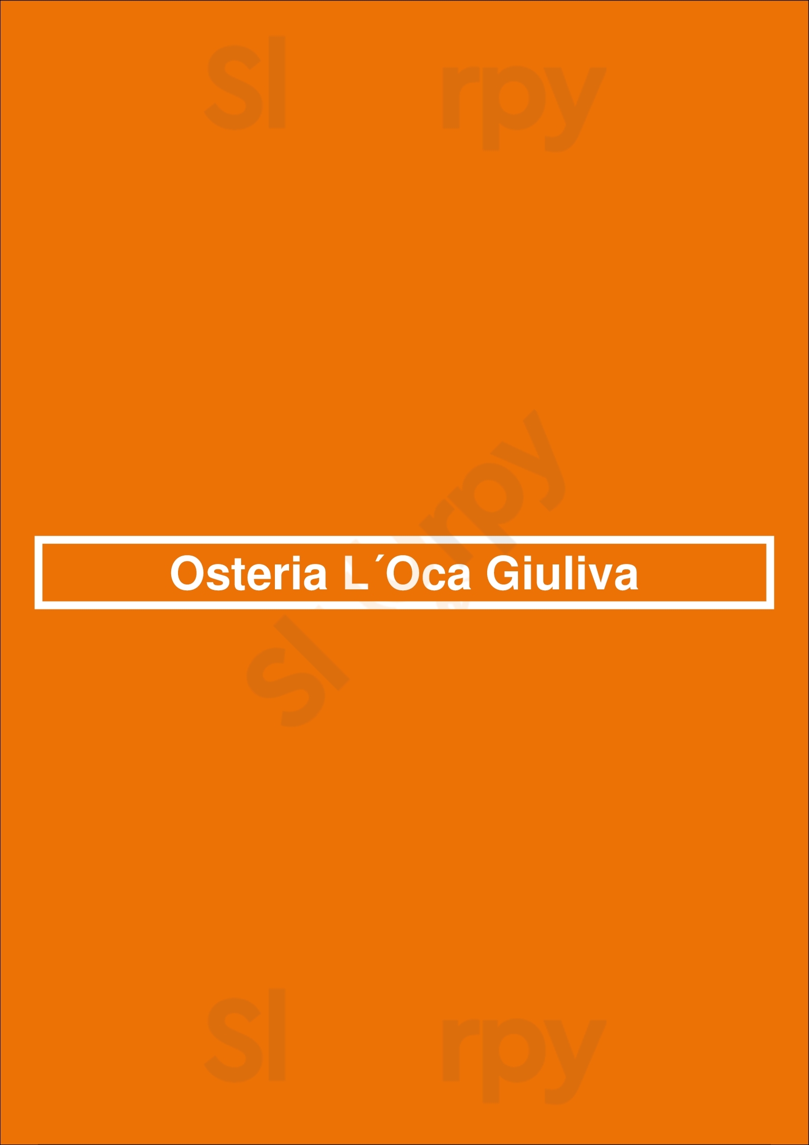 Osteria L´oca Giuliva Sevilla Menu - 1