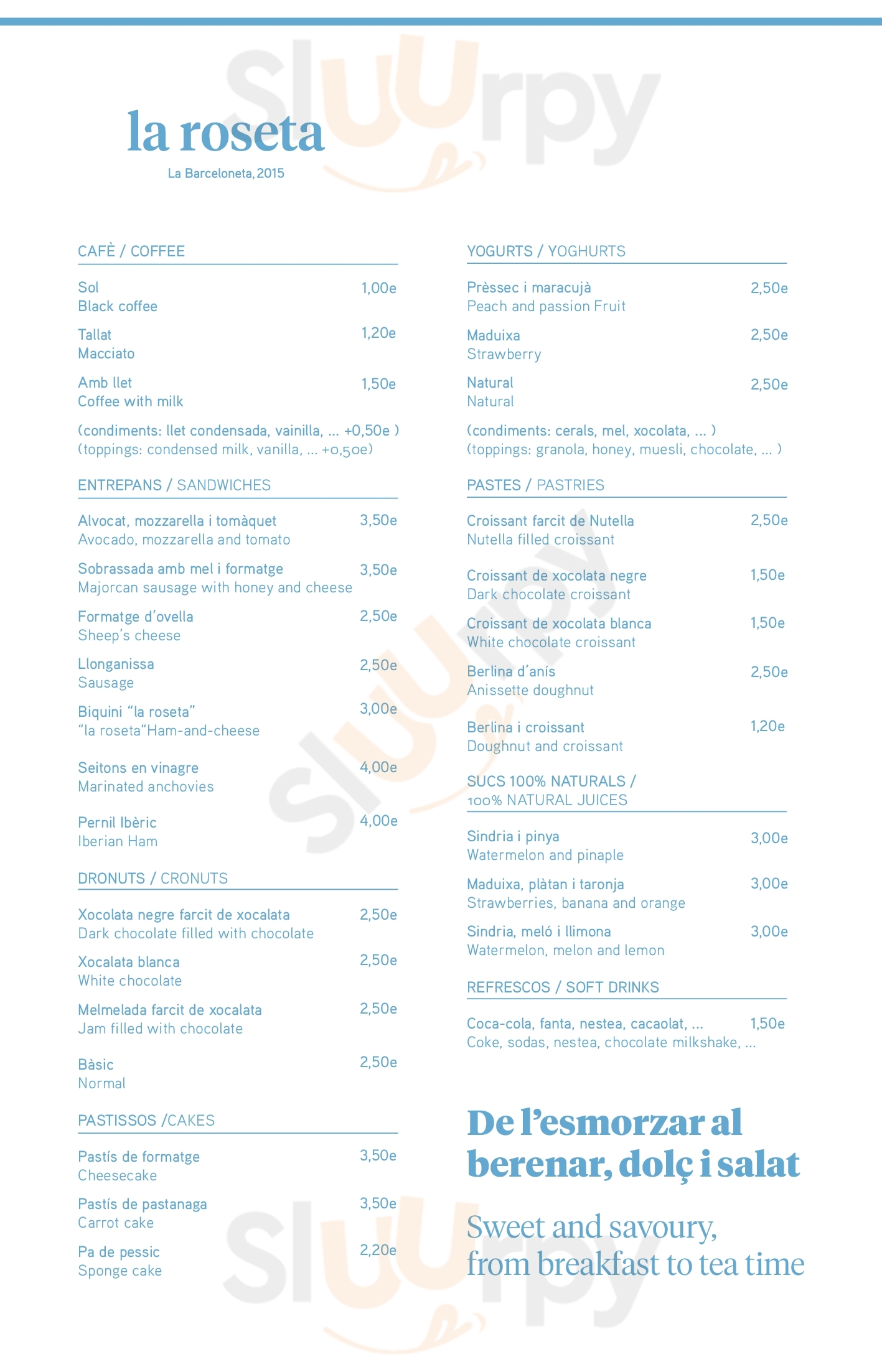 La Roseta Barcelona Menu - 1