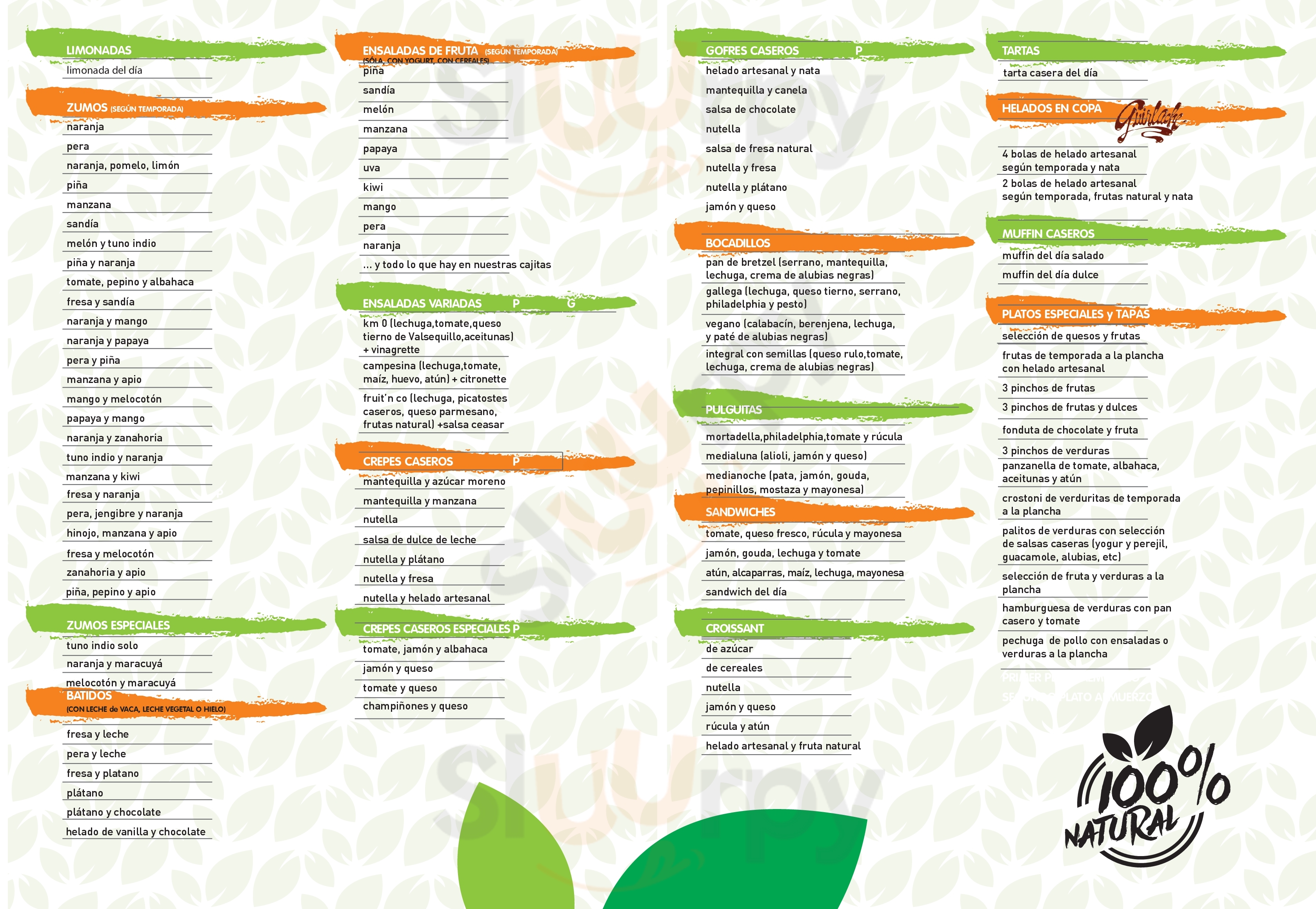 Fruit'n Co Vitamina Bar Las Palmas de Gran Canaria Menu - 1