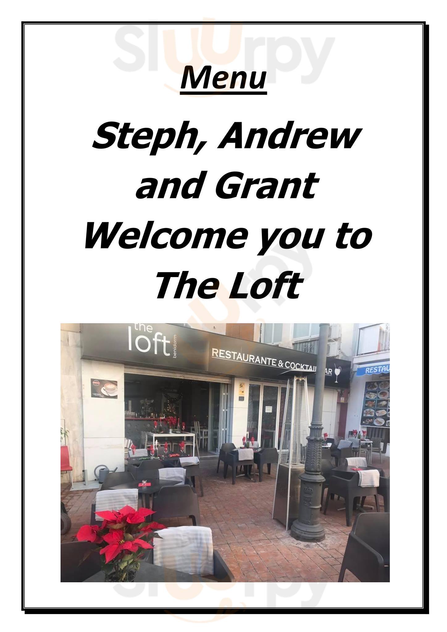 The Loft Benidorm Menu - 1