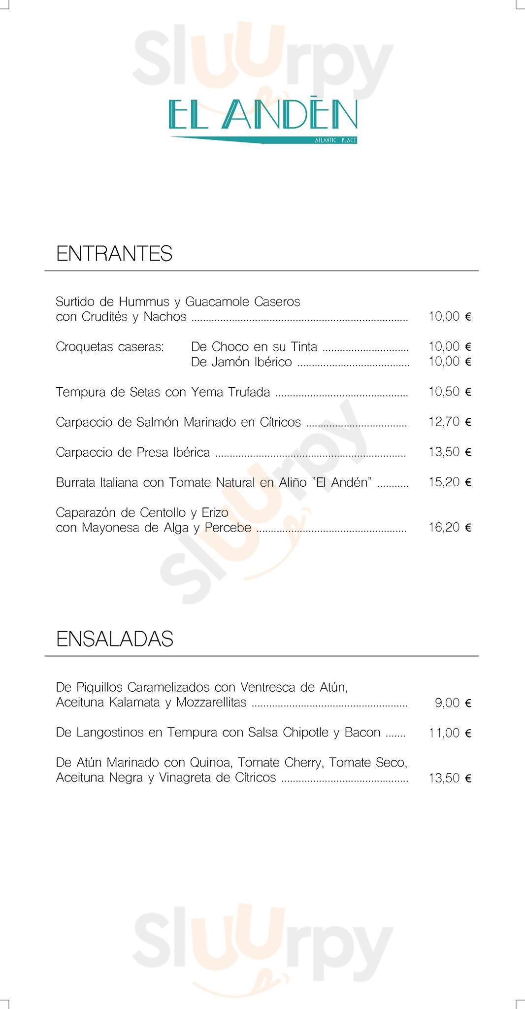 El Anden A Coruña Menu - 1